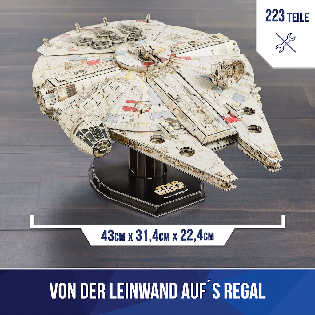 Spin Master 3D-Puzzle »4D Build - Star Wars - Millennium Falcon Raumschiff«