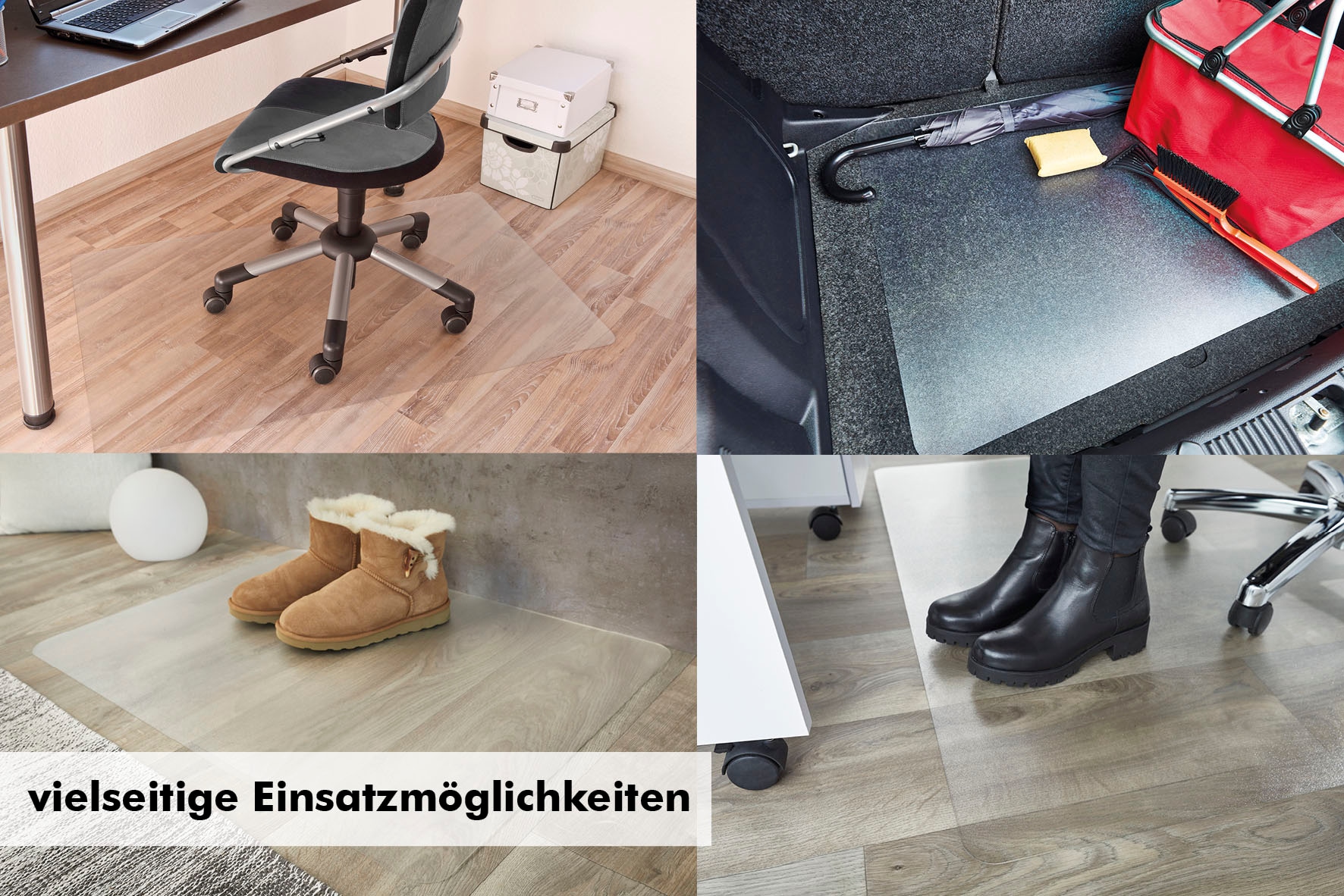 Andiamo Bodenschutzmatte "Premium Bürostuhlmatte", (1 St.), Bodenschutzplatte, robust & strapazierfähig für den tägliche