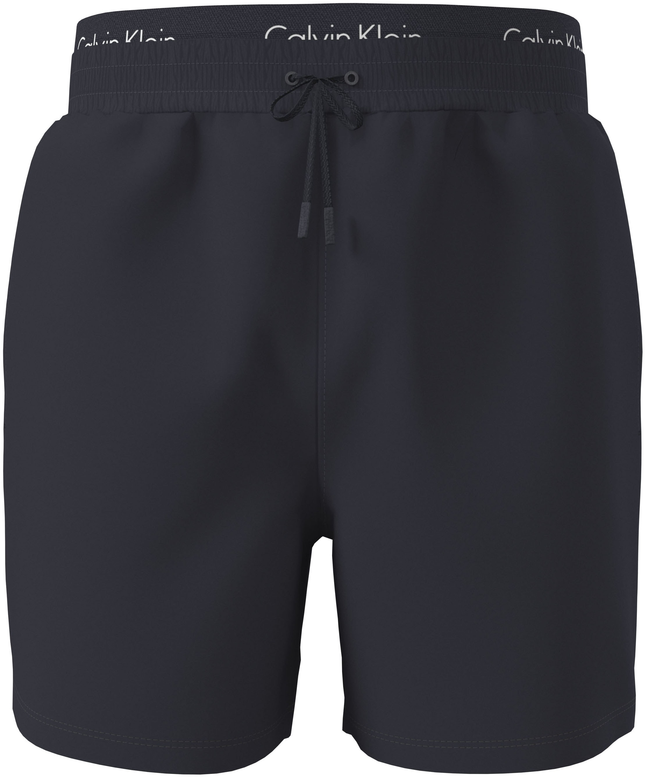 Badeshorts, Gr. XXL (56), N-Gr, shoreline, Web, Polyester, CALVIN KLEIN SWIMWEAR, unifarben, Badehosen Badeshorts, Körpernahe Passform mit elastischem Bund