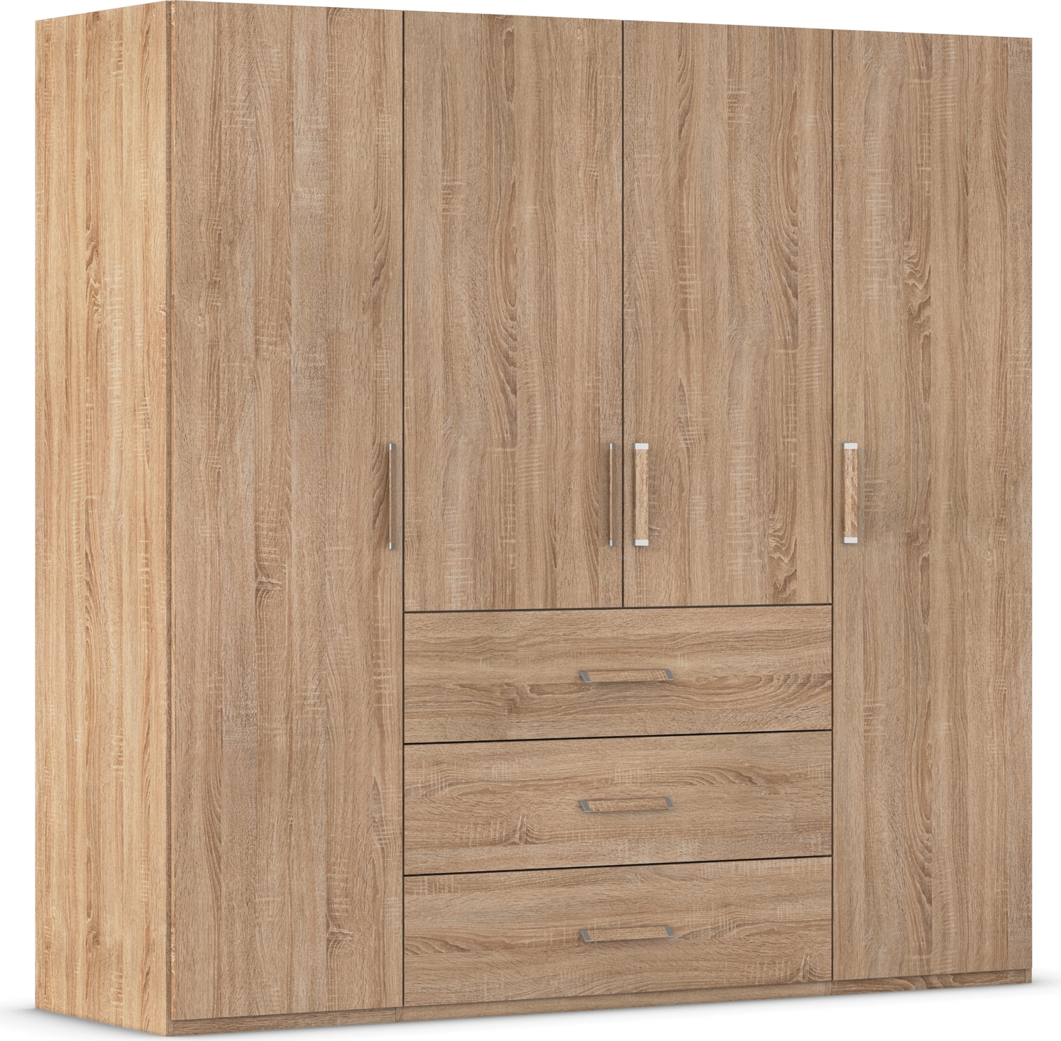 rauch Drehtürenschrank "Kleiderschrank Schrank Garderobe Schlafzimmerschrank EVELYN" in 2 Höhen 197 oder 210 cm erhältlich, inkl. SOFT-CLOSE-FUNKTION, in elegantem Stil mit Schubladen 3 Breiten und 2 Höhen MADE IN GERMANY