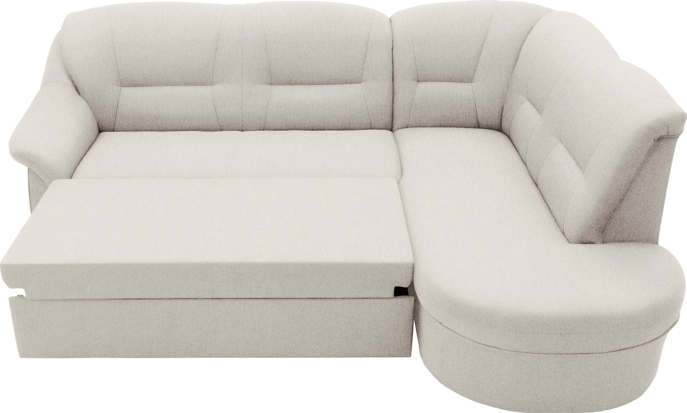 DOMO collection Ecksofa »Faenza für kleine Räume, Stellmaße 232,176cm, komfortabel, L-Form«, mit Ottomane, zeitlos, elegante Armlehnen, wahlweise mit Bettfunktion