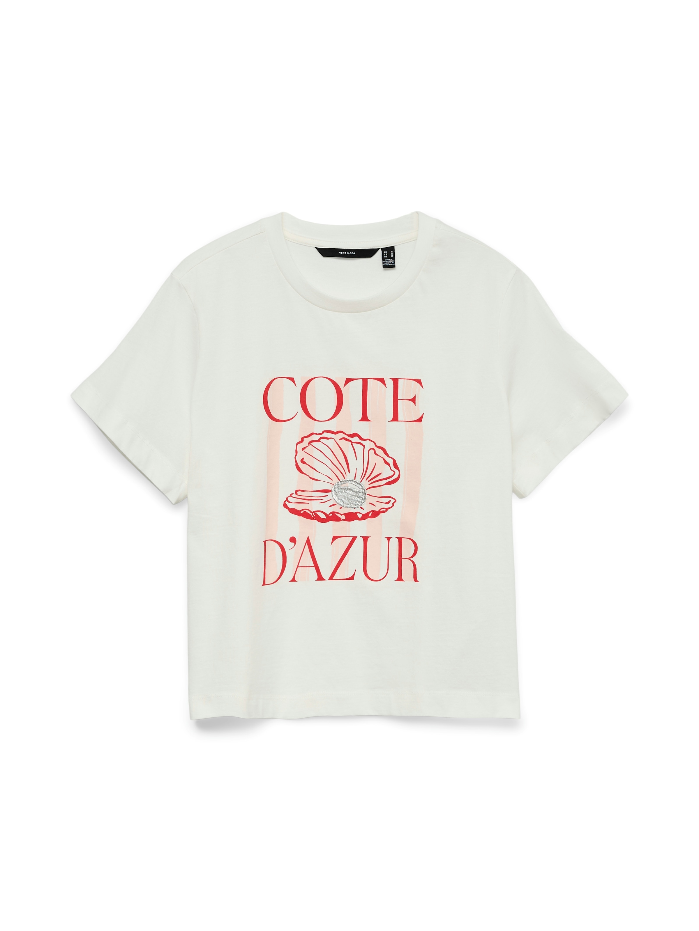 Vero Moda T-Shirt »VMGINA METTE SS TOP BOX JRS« Baumwolle