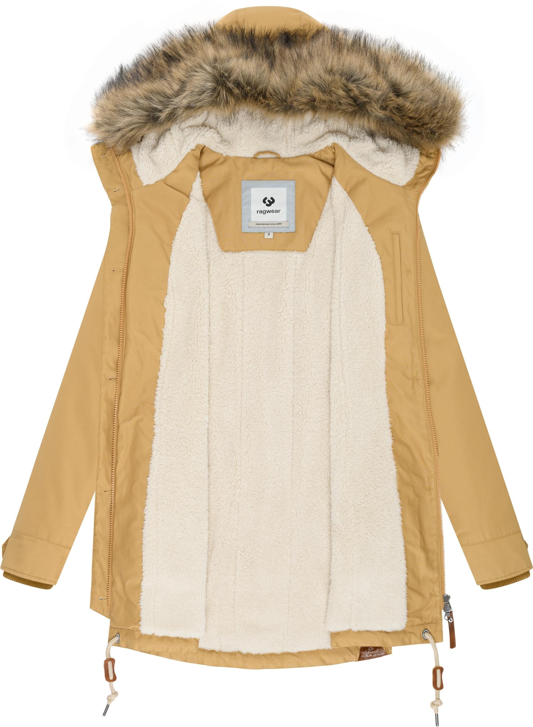 Ragwear Outdoorjacke »Jane YOUMODO«, mit Kapuze, Leicht gefütterte Winterjacke mit Kapuze