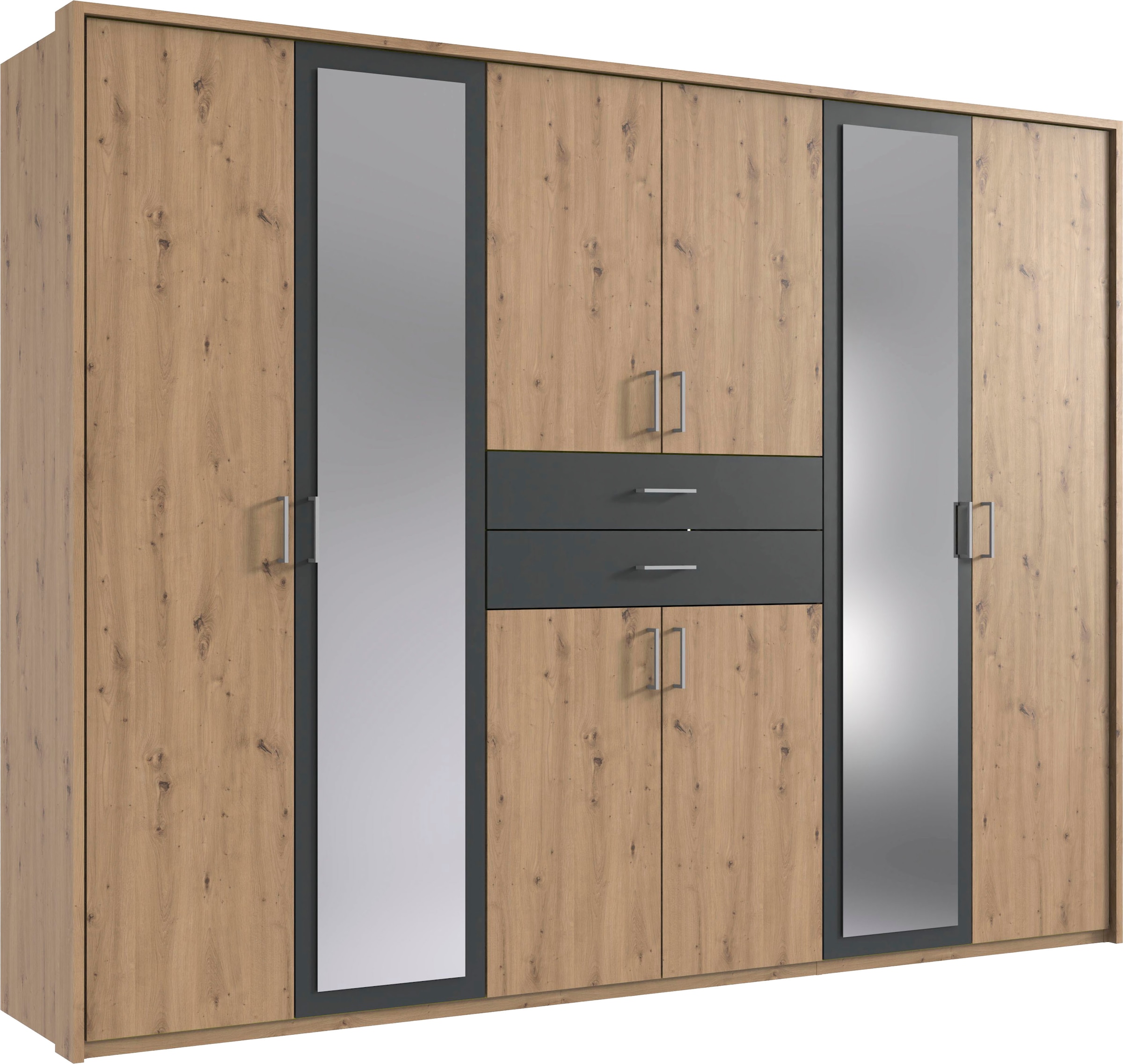 Wimex Kleiderschrank "Diver Drehtürenschrank mit Spiegel, in der Breite 270cm" Bestseller Schlafzimmerschrank wahlweise 3 Innenausstattungen