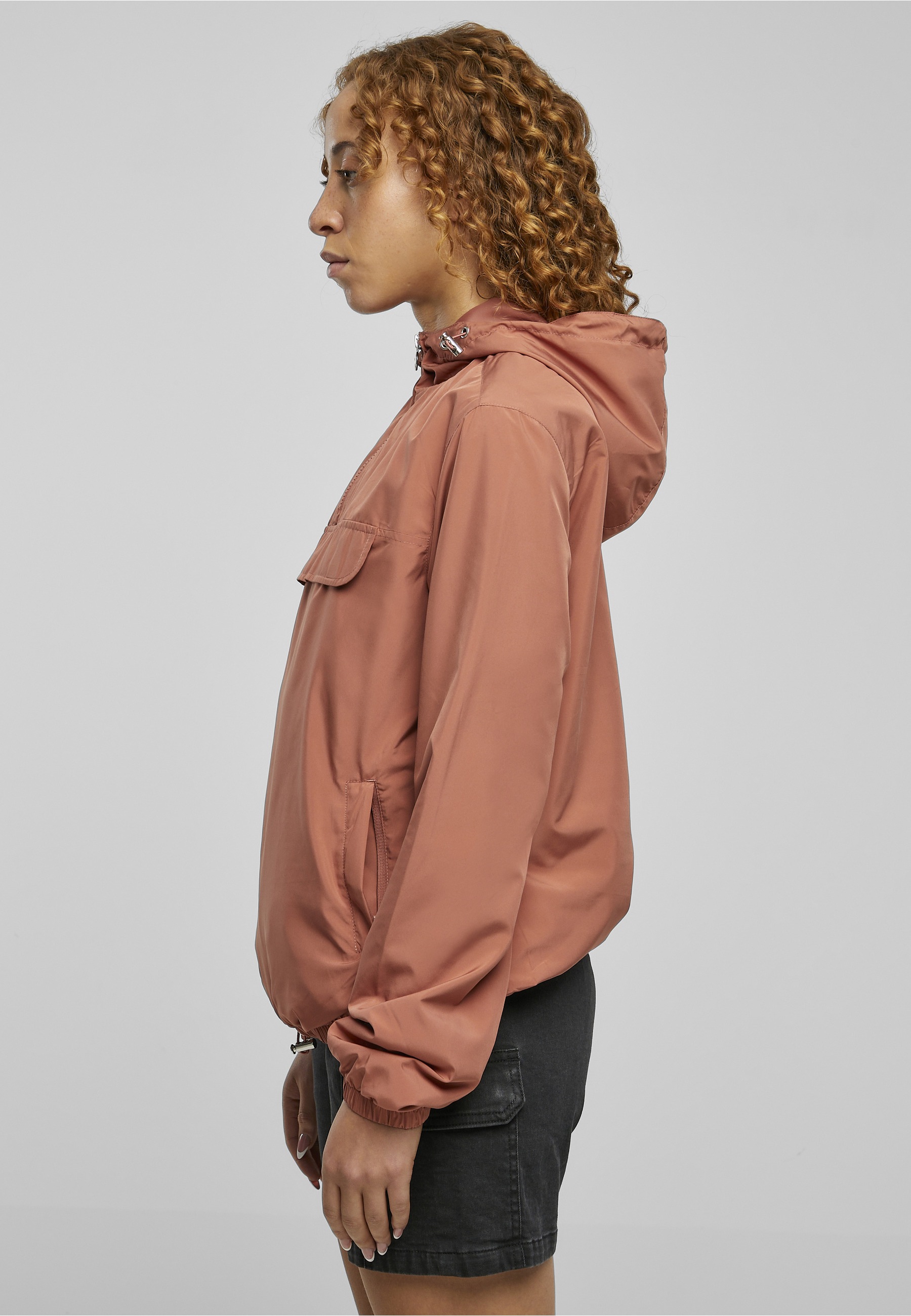 URBAN CLASSICS Langmantel "Urban Classics Damen Ladies Basic Pull Over Jack günstig online kaufen