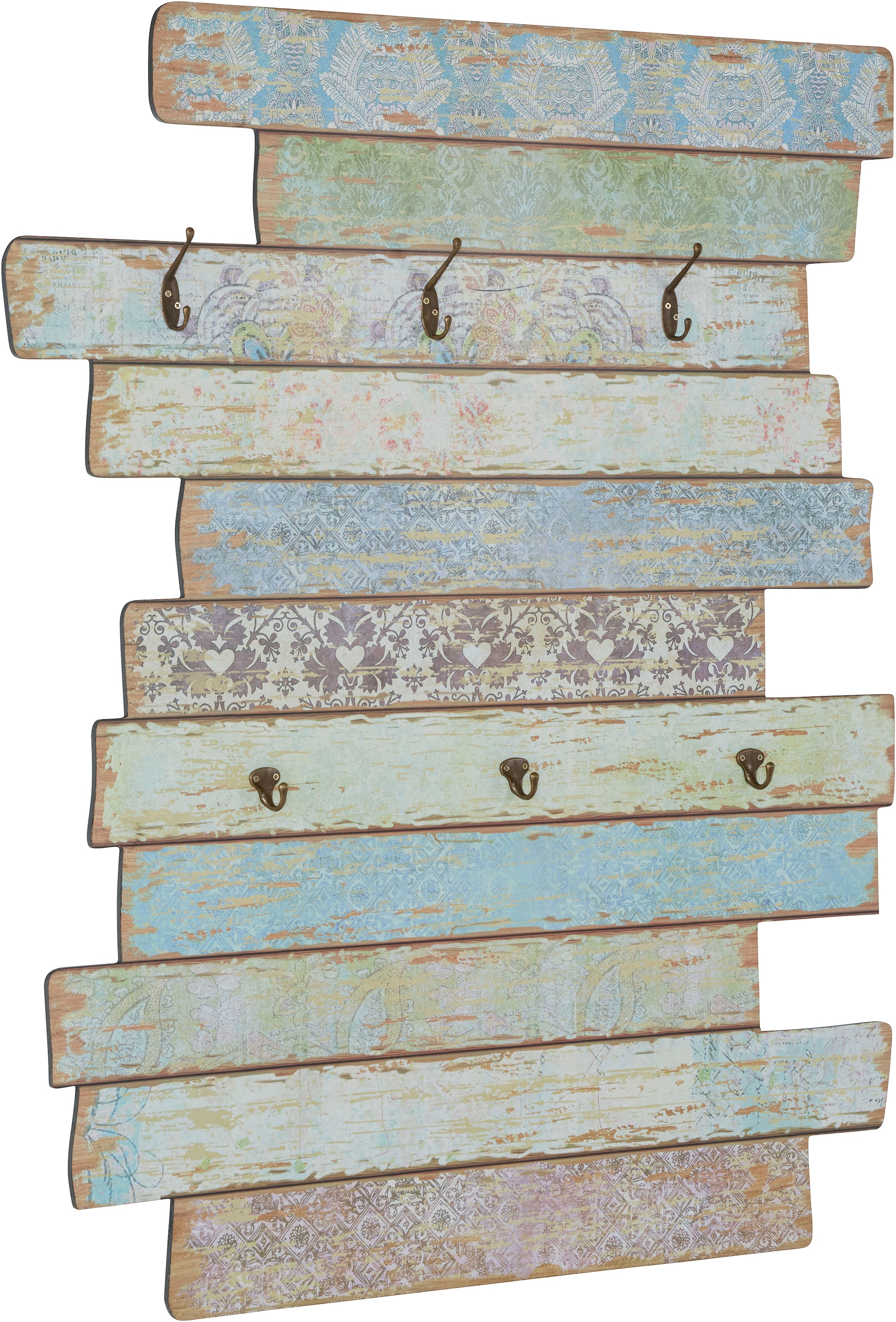 mit Shabby affaire BAUR Kleiderhaken, | Garderobe Pastell- »Emma«, Farben, Garderobenleiste Look Home