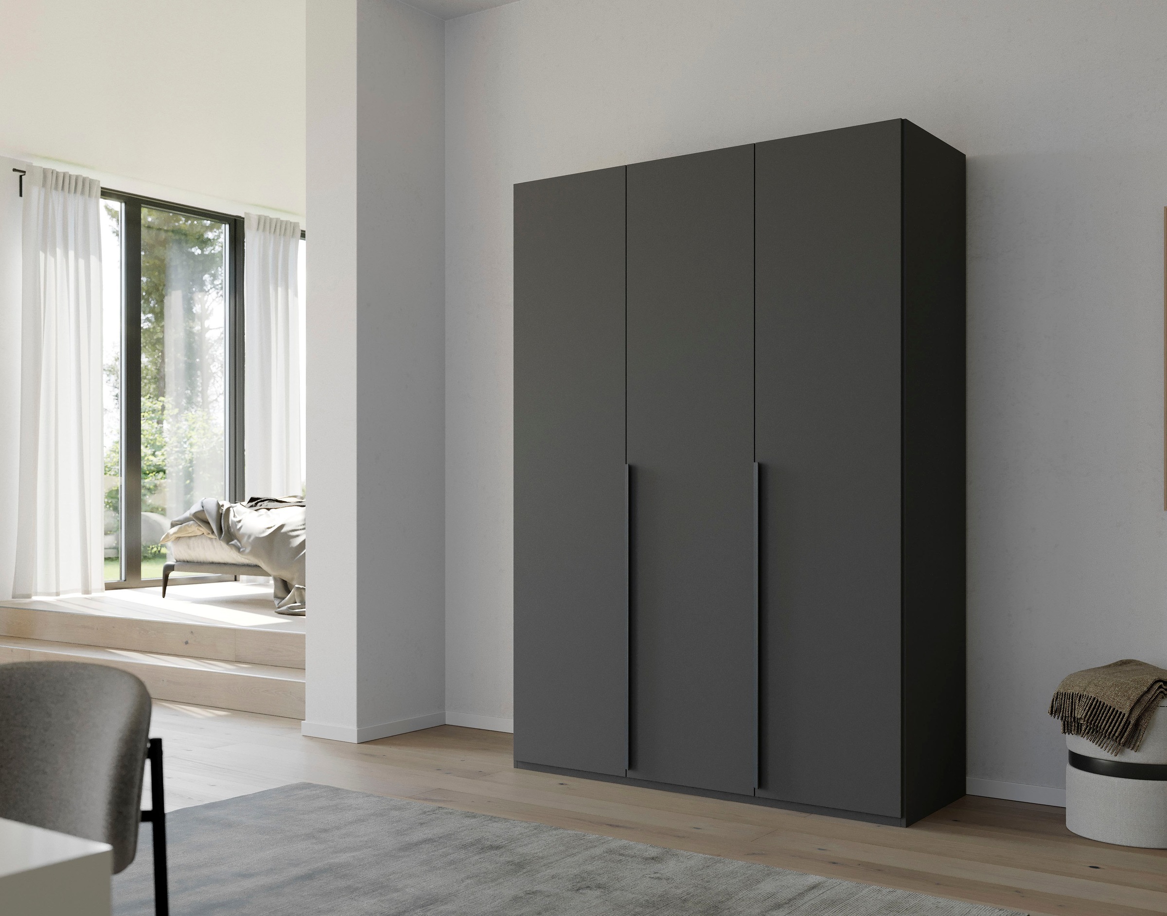 rauch Drehtürenschrank "Kleiderschrank Schrank Garderobe Wäscheschrank PURISMA" in den Breiten 151/201/251/301 cm, inkl. SOFT-CLOSE-FUNKTION, schlichte Eleganz, mit umfangreicher Innenausstattung MADE IN GERMANY
