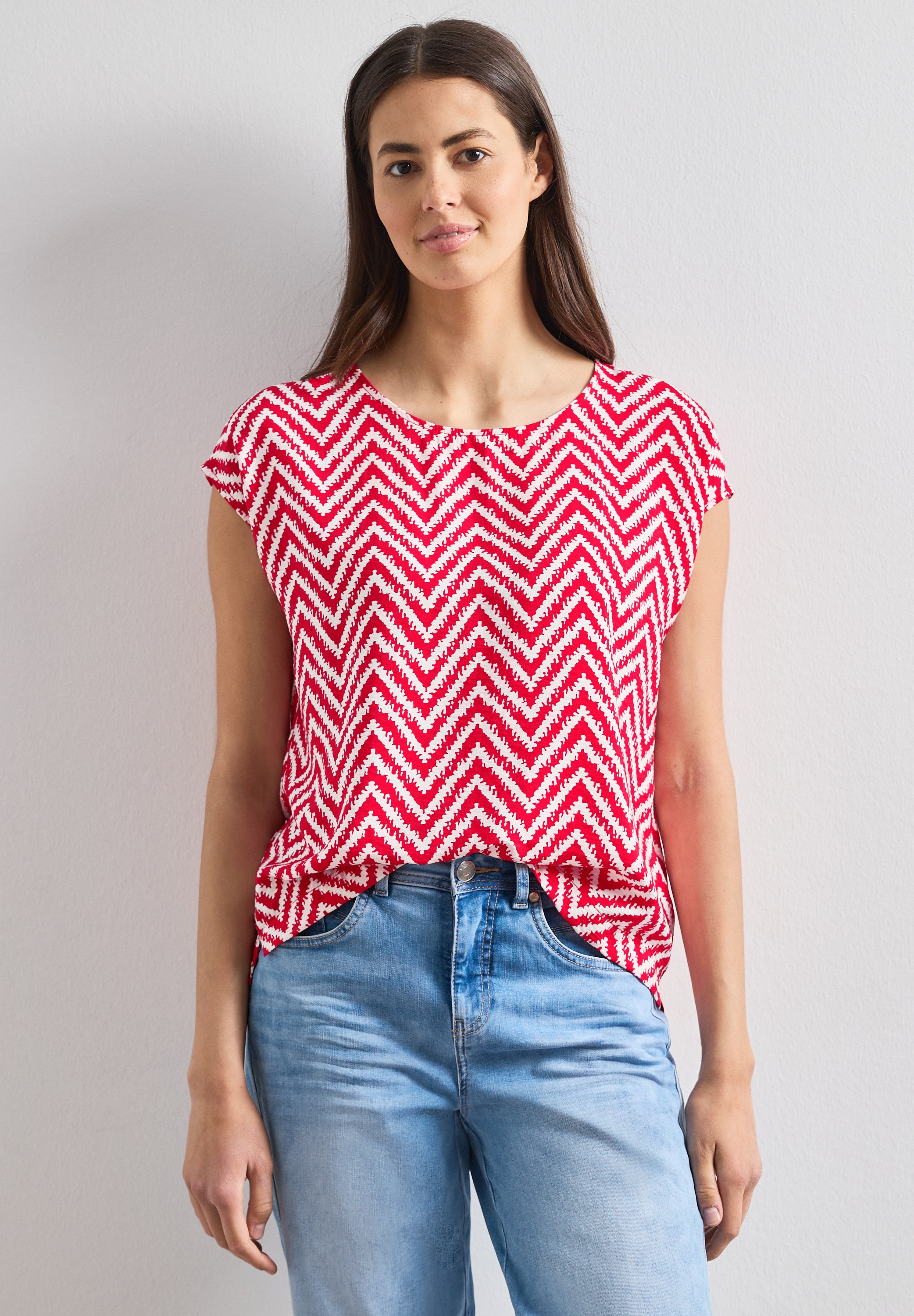 STREET ONE Blusentop mit allover Print