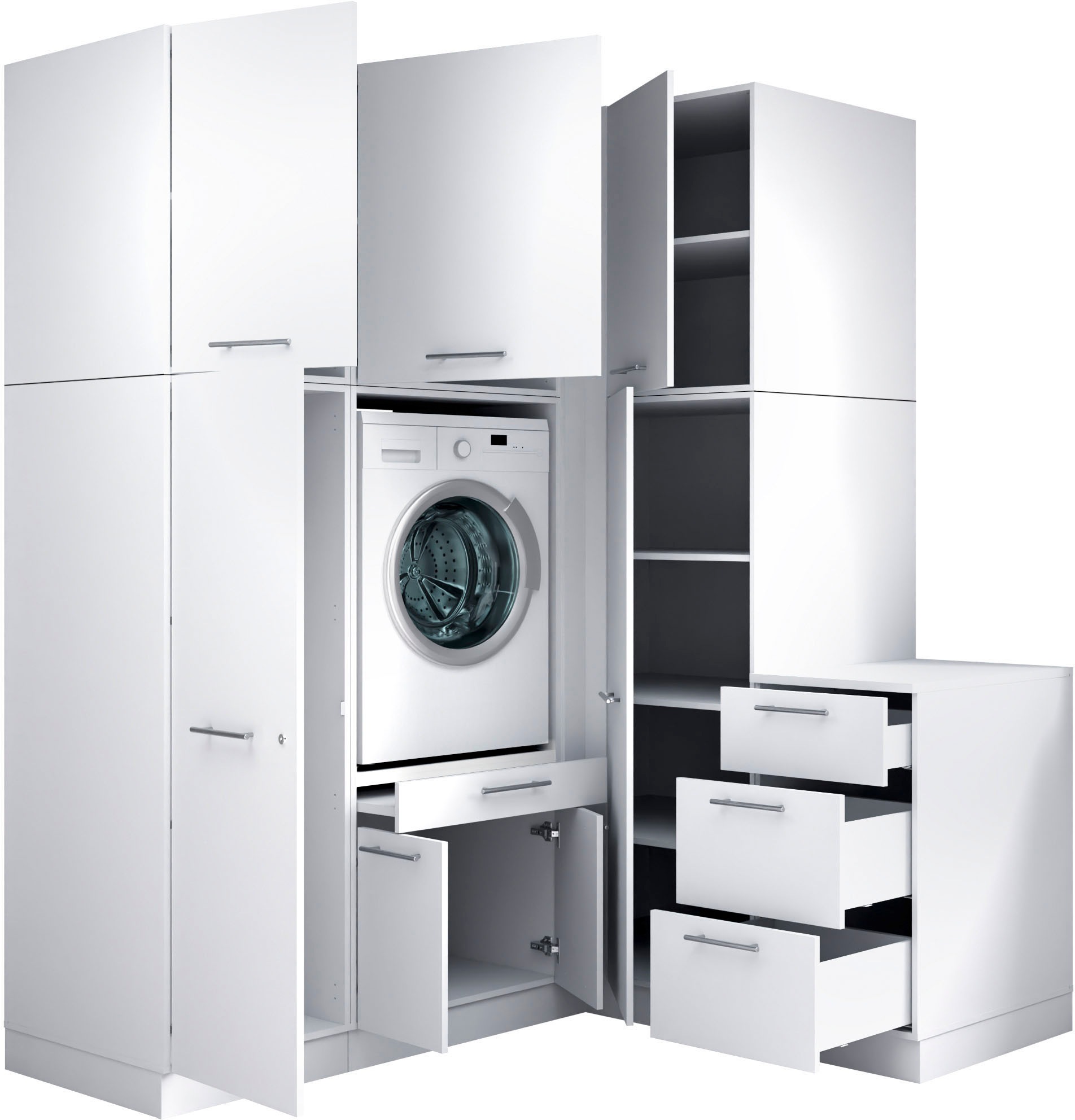 Laundreezy Mehrzweckschrank-Set »Laundreezy, 7-tlg. Mehrzweckschrank-Set B/H/T 186/238/68 cm« 7 Stk. tlg.