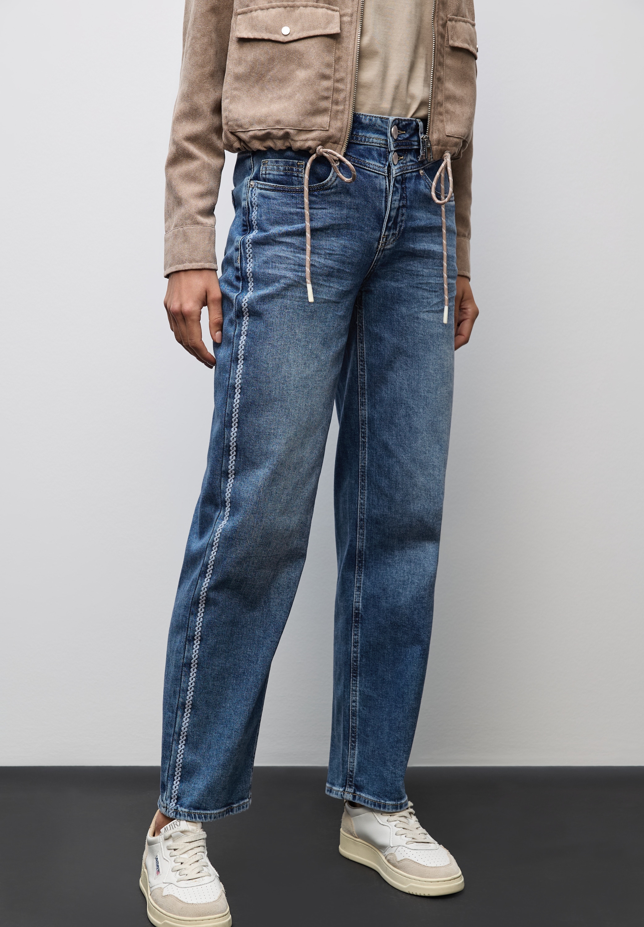 STREET ONE 5-Pocket-Jeans "Style Straight Leg", mit Gallonstreifen und Stre günstig online kaufen