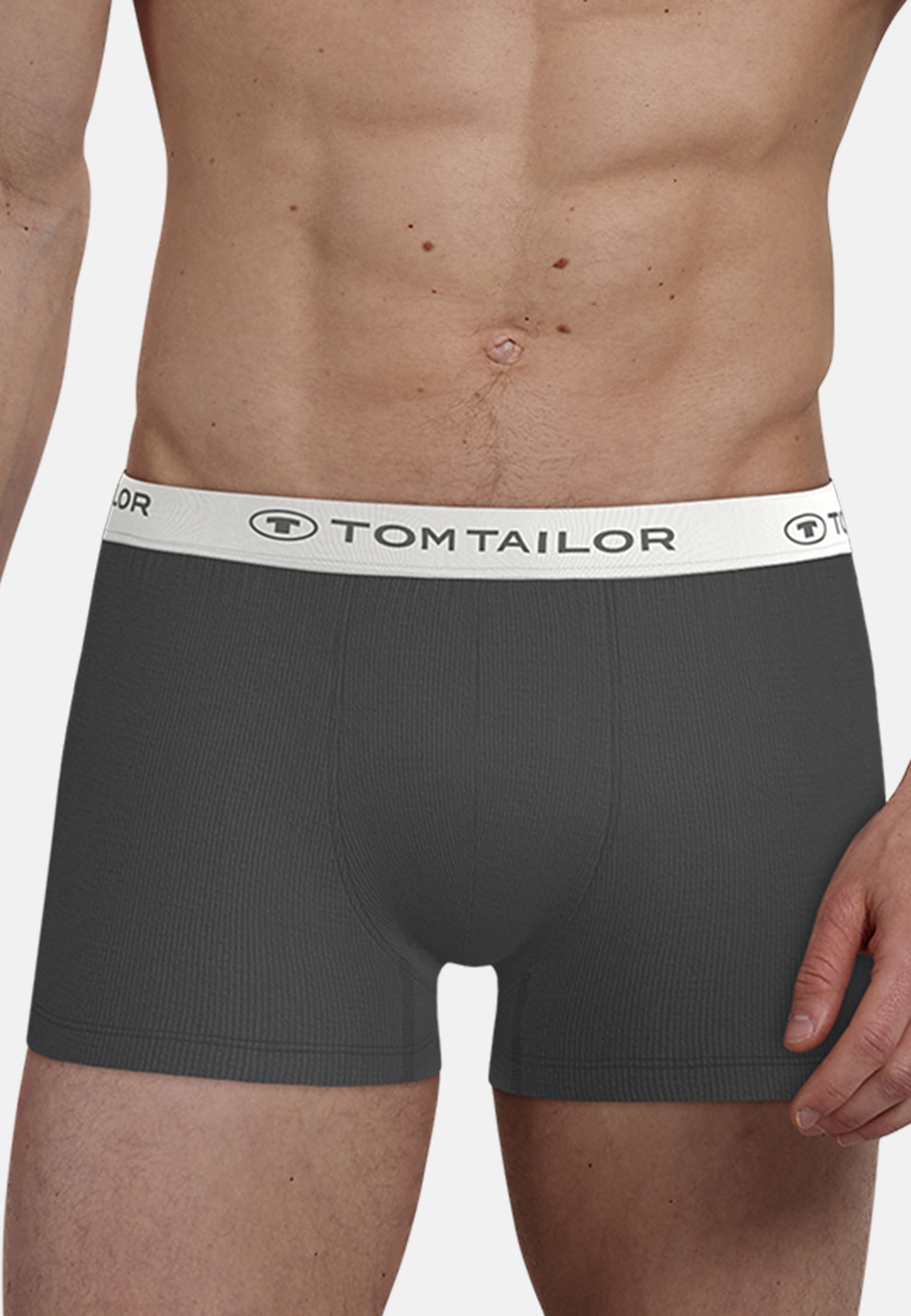 TOM TAILOR Boxershorts "Buffer" 3er Pack, weich, bequem, basic, eng, Logobu günstig online kaufen