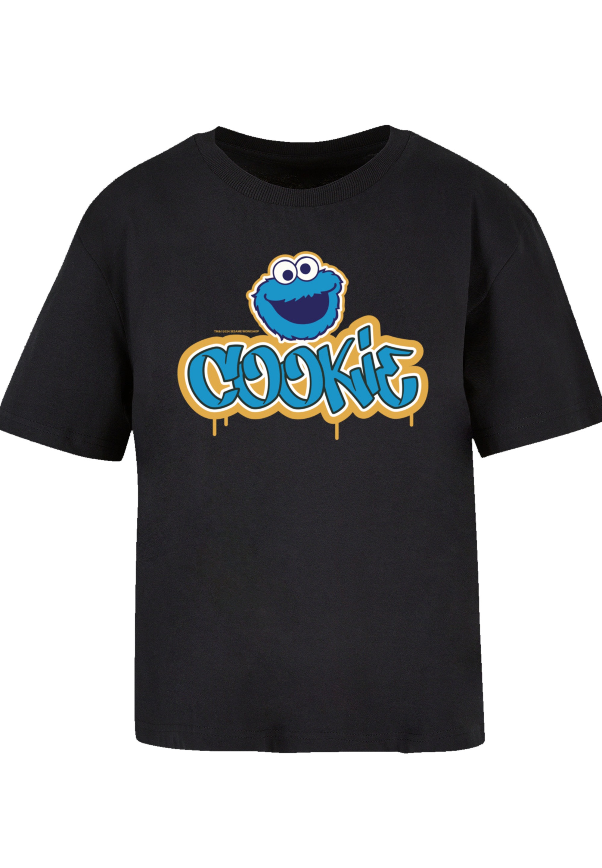 F4NT4STIC T-Shirt »Sesamstraße Cookie Graffiti Logo«, Premium Qualität