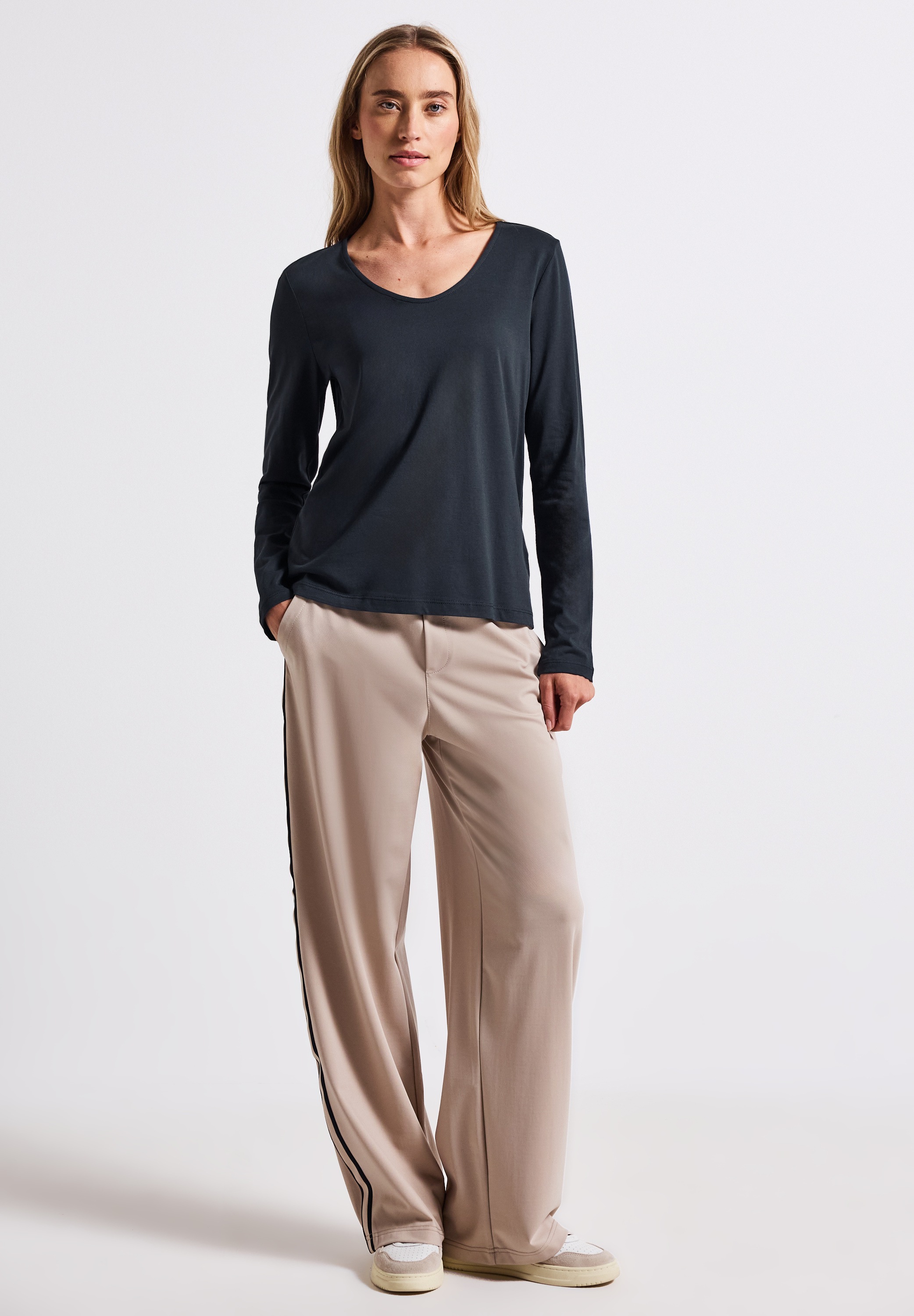 STREET ONE Langarmshirt, im soften Baumwoll-Mix
