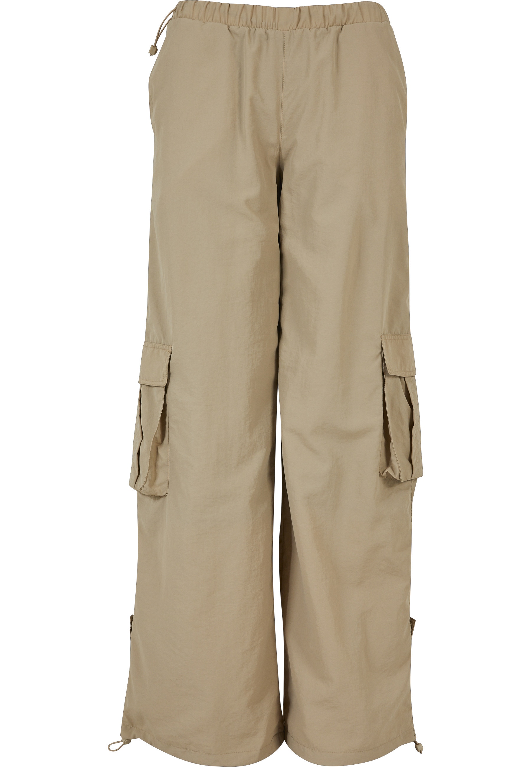 URBAN CLASSICS Stoffhose "Urban Classics Damen Ladies Wide Crinkle Nylon Ca günstig online kaufen