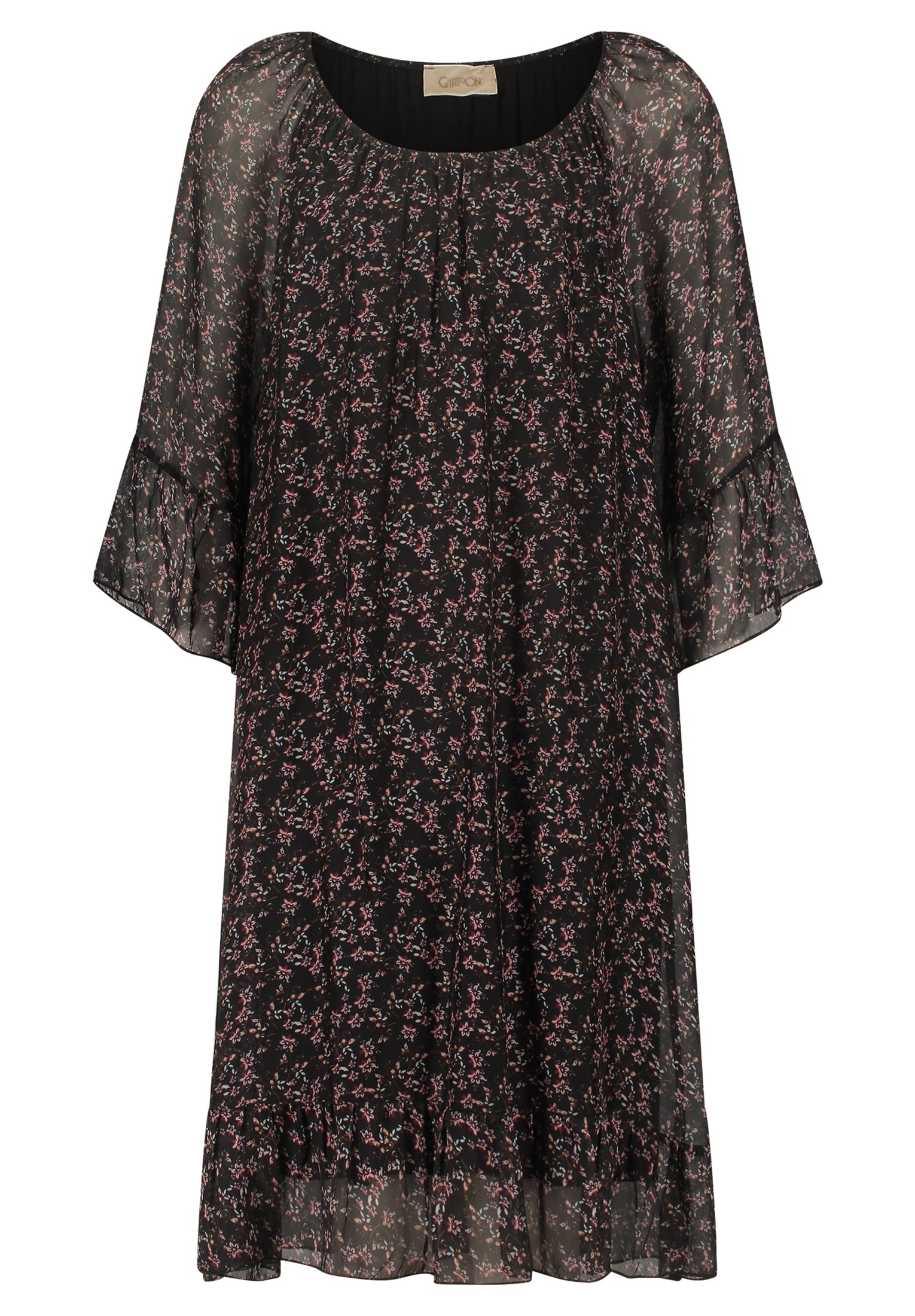 Cartoon Chiffonkleid "Cartoon Damen Sommerkleid Chiffonkleid mit 3/4 Arm", günstig online kaufen
