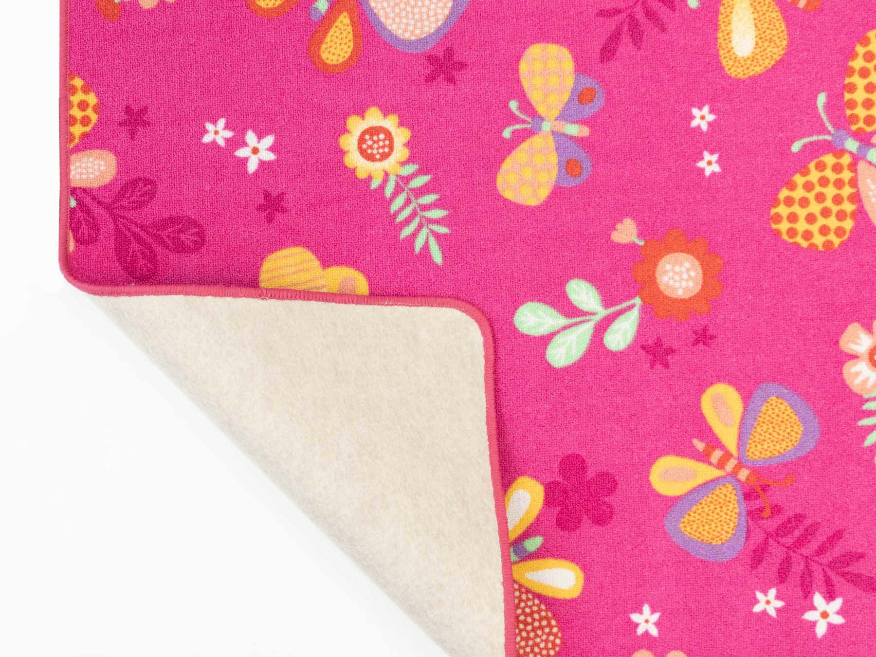 Primaflor-Ideen in Textil Kinderteppich »PAPILLON, Made in Belgium«, rechteckig, 6,5 mm Höhe, Motiv Schmetterlinge, Kinderzimmer