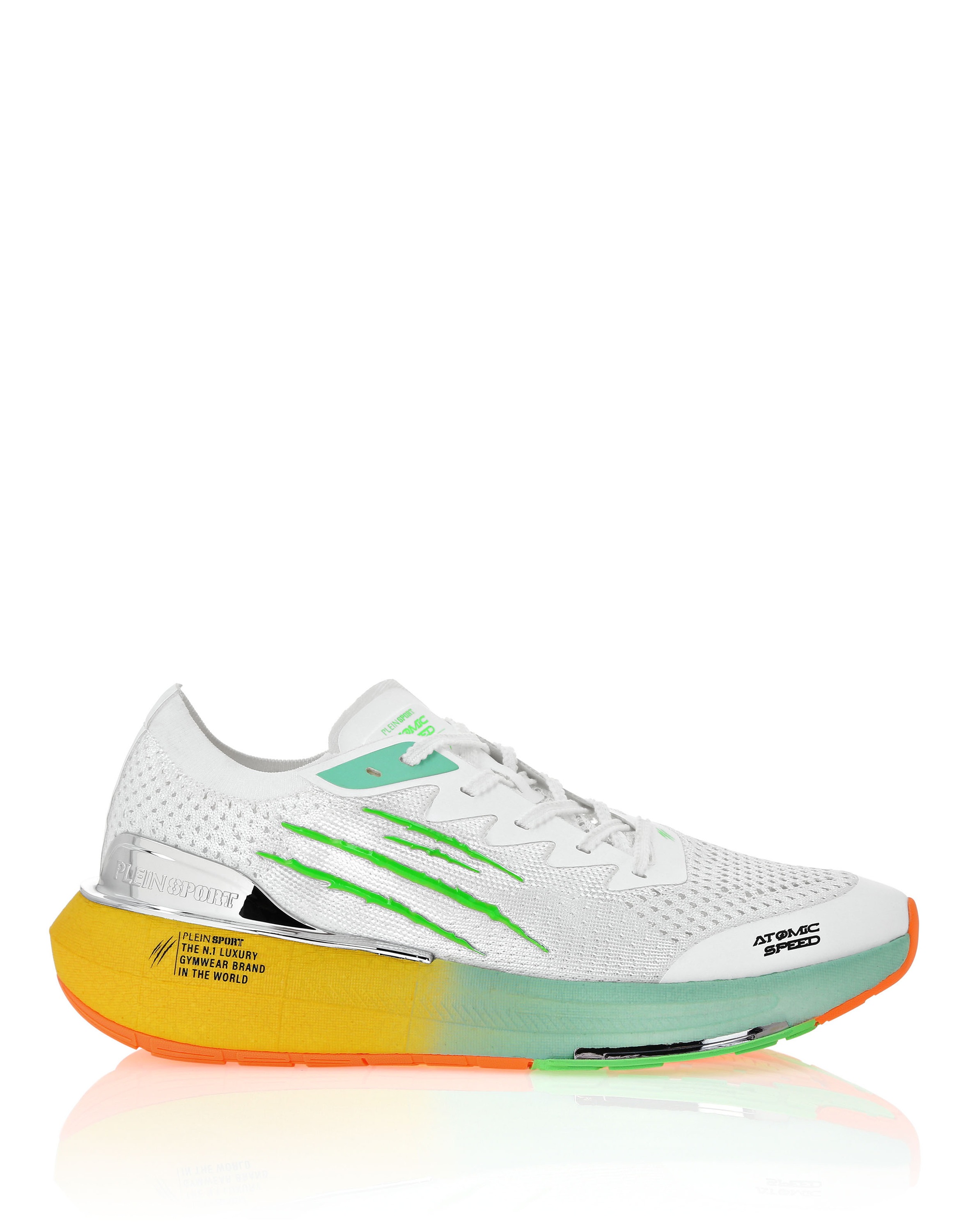 Sneaker PLEIN SPORT "Lo-Top Turnschuhe", Herren, Gr. 40, Normalschaft, gelb (0109, weiß, gelb), Schuhe Sneaker