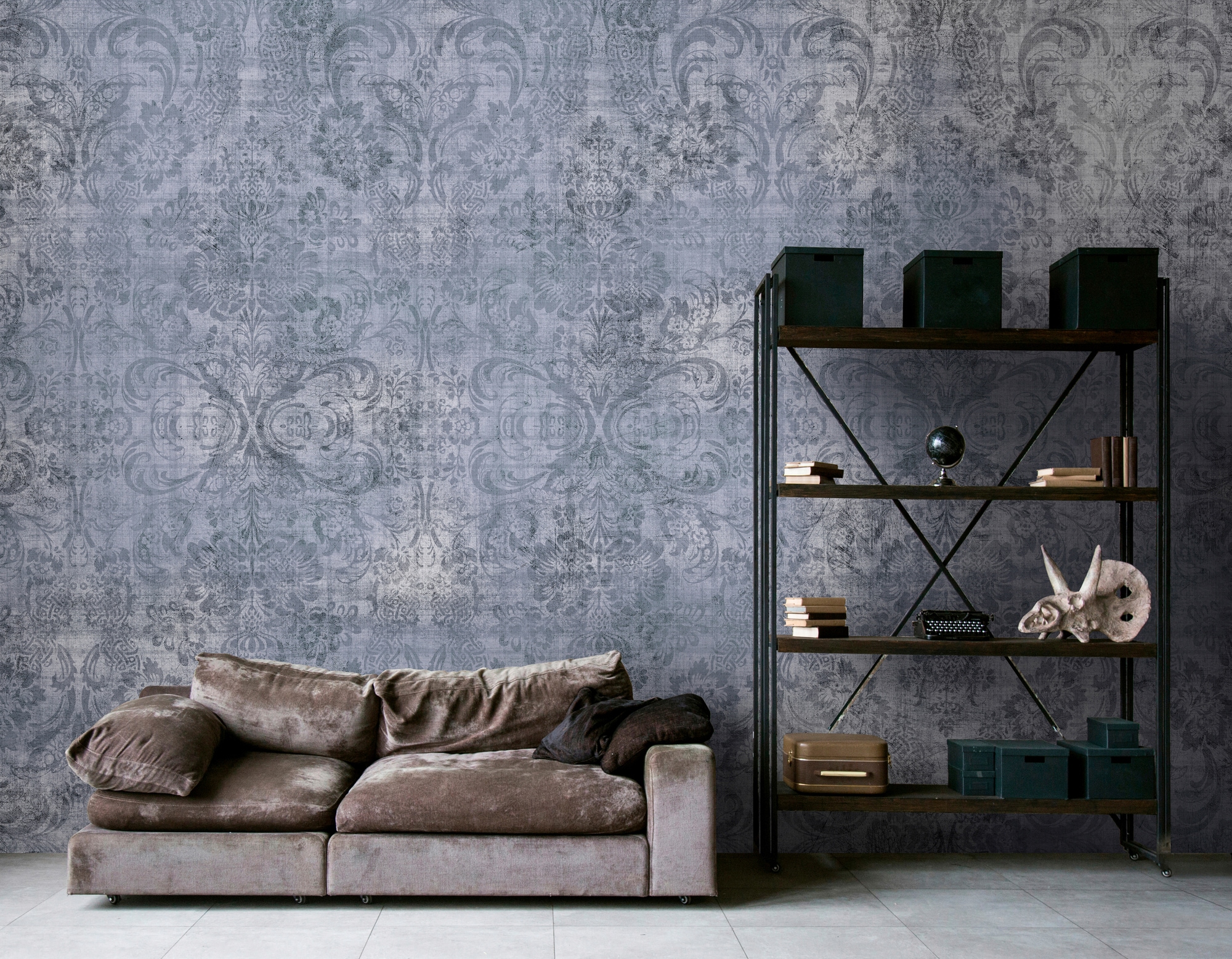 living walls Fototapete »Walls by Patel Old Damask 3«, Vlies, Wand, Schräge