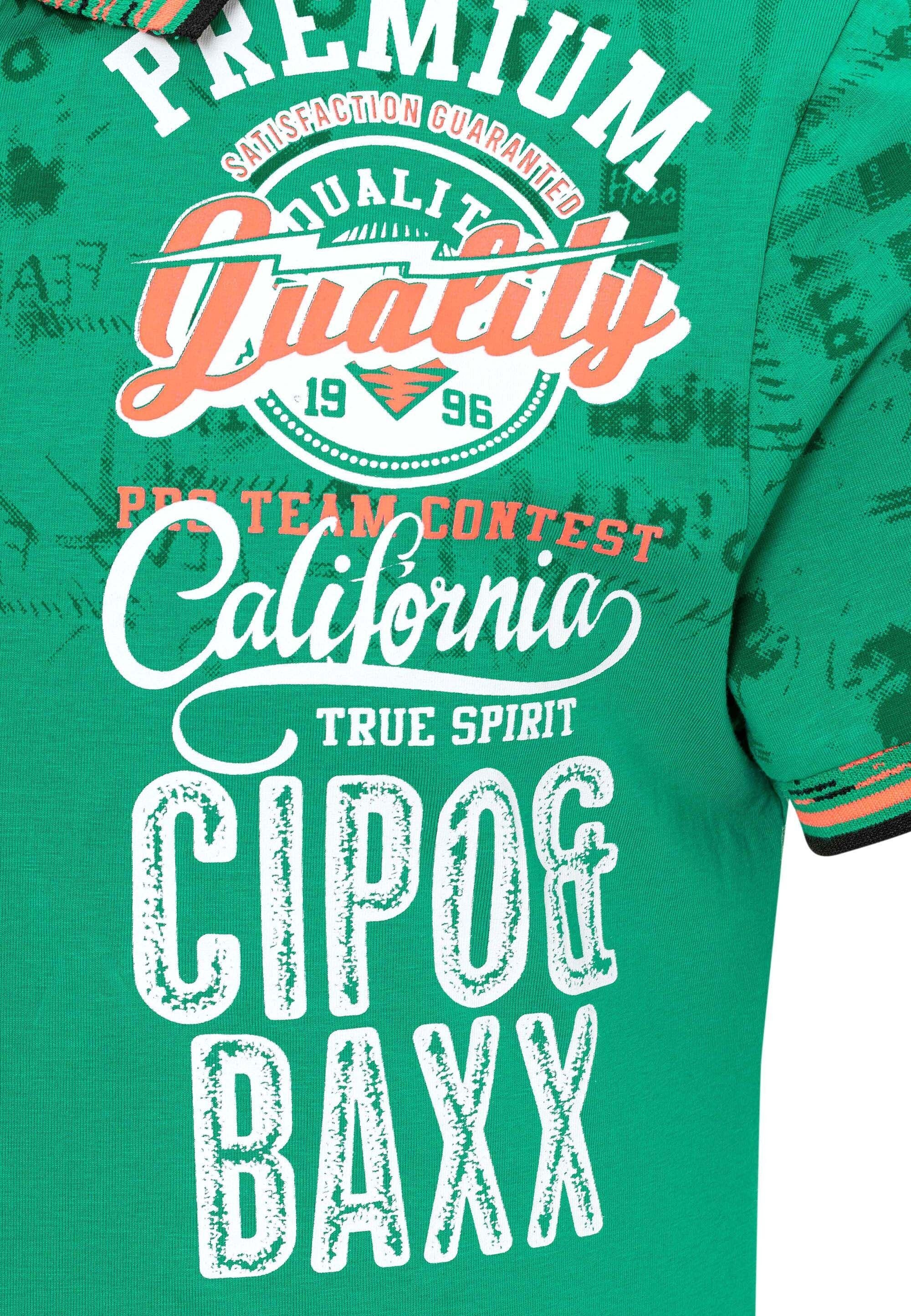 Cipo & Baxx T-Shirt »Poloshirt«, mit stylischem Print