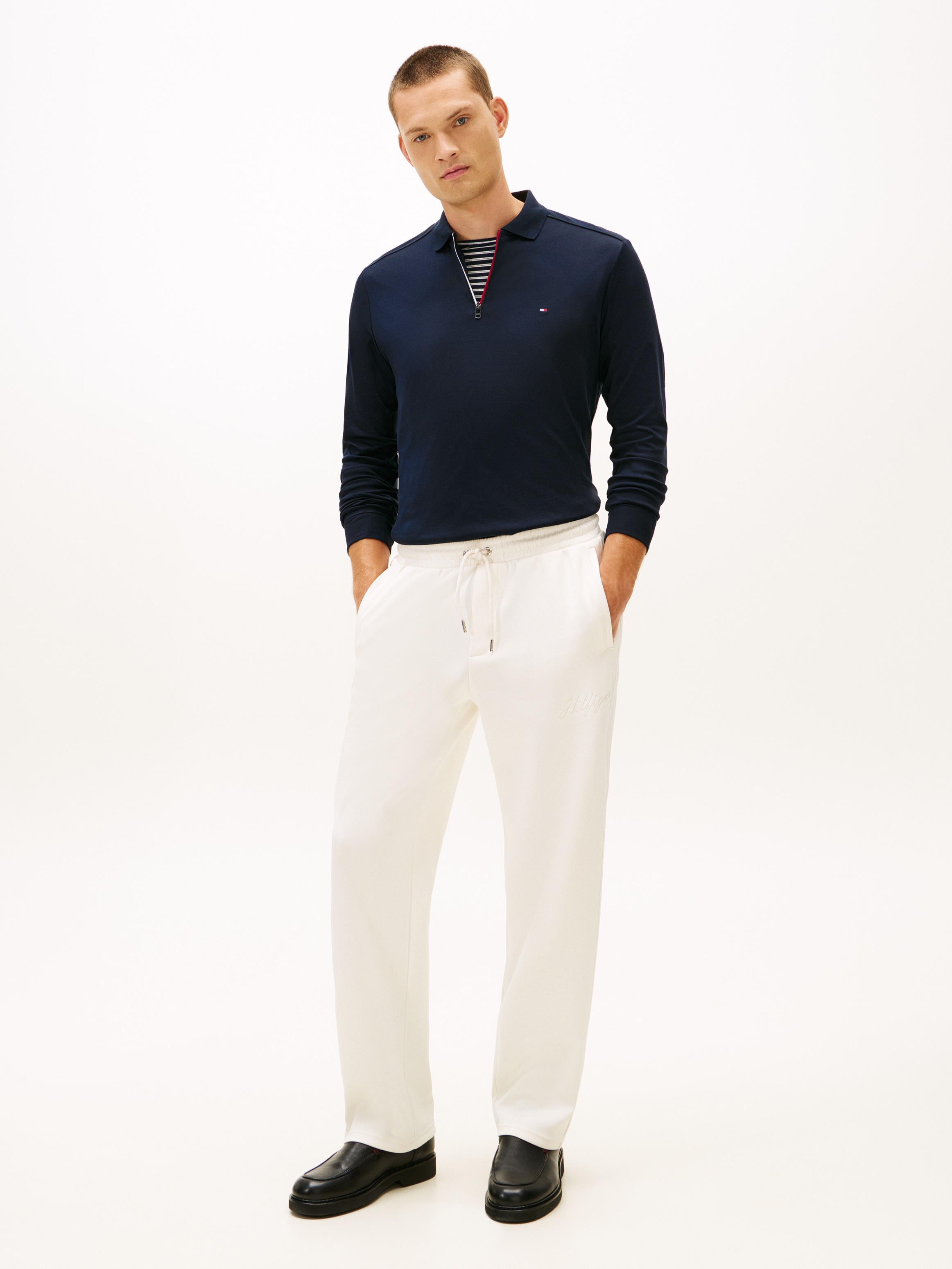 Tommy Hilfiger Langarm-Poloshirt »LIQUID RWB ZIP« Polokragen mit Reißverschluss, regular fit