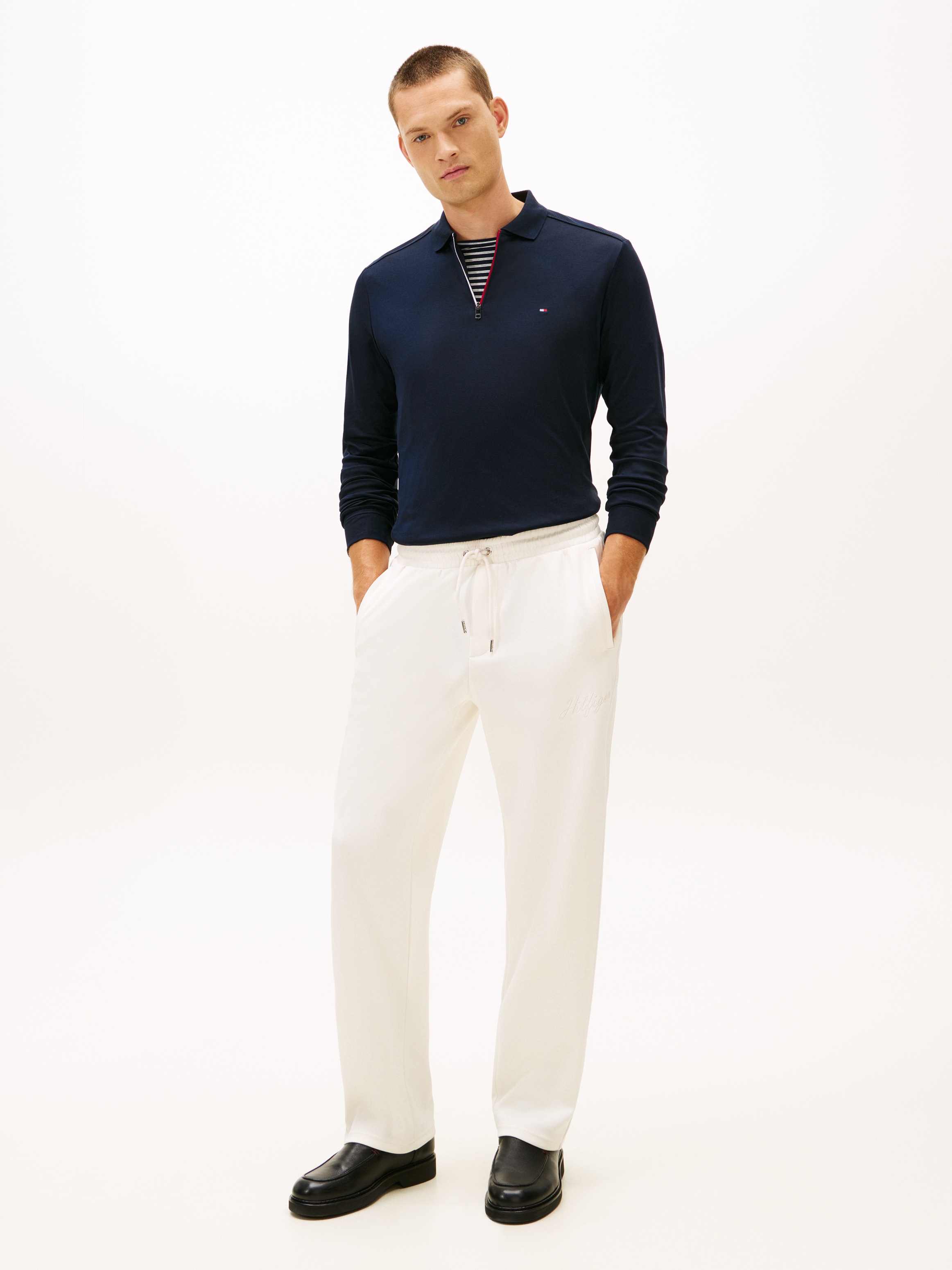 Thumbnail - Tommy Hilfiger Langarm-Poloshirt "LIQUID RWB ZIP" Polokragen mit Reißverschluss, regular fit