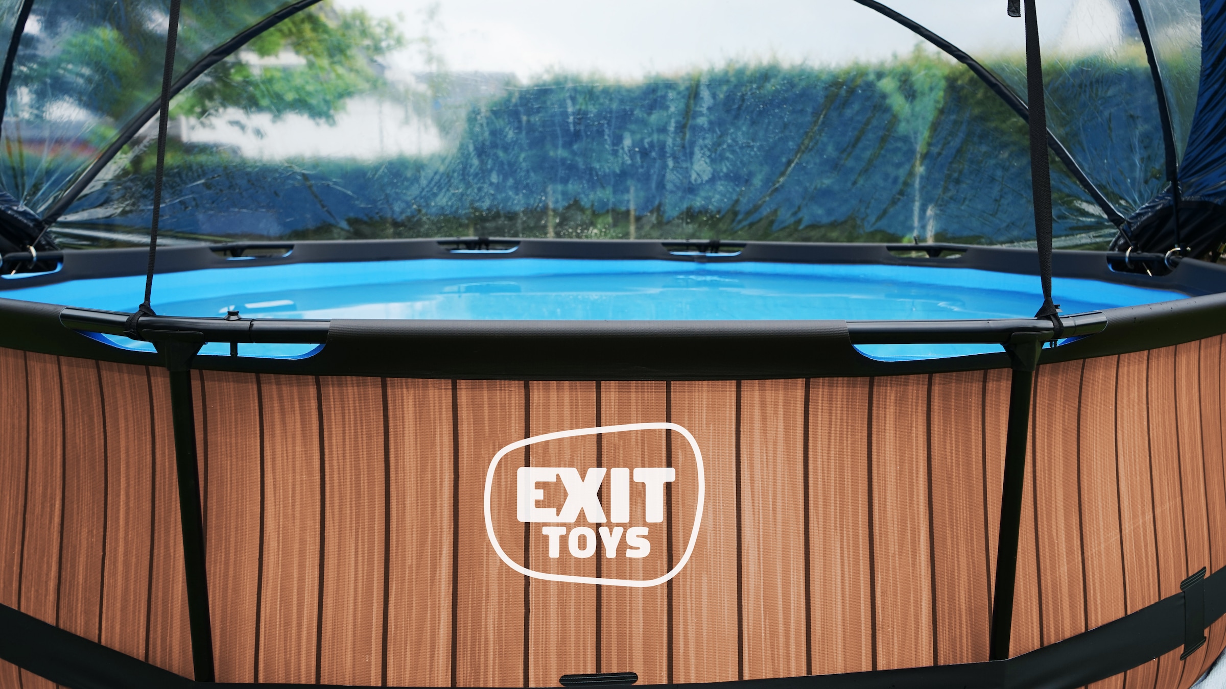 EXIT Framepool »inkl. multifunktionaler Abdeckung«, (Set, 4 tlg.), ØxH: 360x76 cm, mit Filterpumpe & Filterkartusche