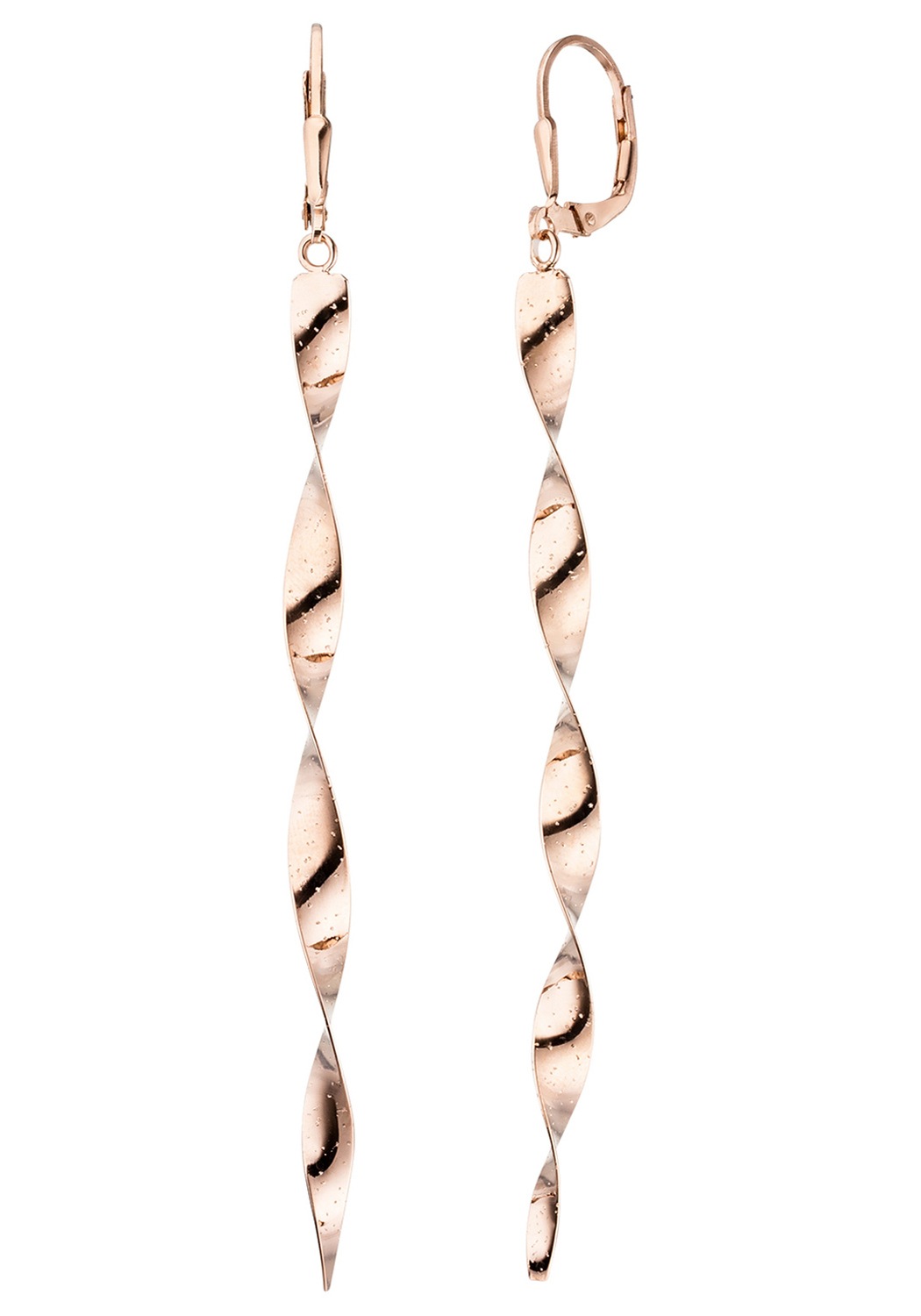 JOBO Paar Ohrhänger »Spirale«, 925 Silber roségold vergoldet