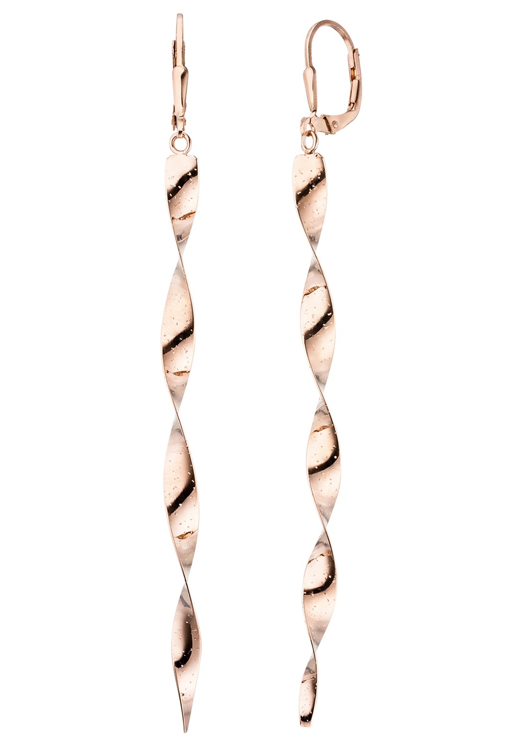 Paar Ohrhänger JOBO "Spirale", rosa (roségoldfarben), Ohrringe, Damen, Silber 925 (Sterlingsilber), 925 Silber roségold vergoldet