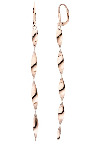 Paar Ohrhänger »Spirale«, 925 Silber roségold vergoldet