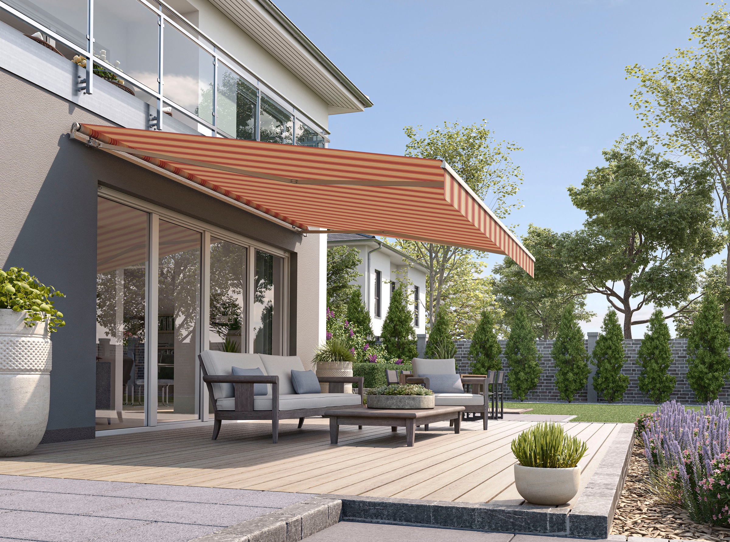 Thumbnail - Wismar Gelenkarmmarkise B: 400 cm, in versch. Ausfällen und Dessins