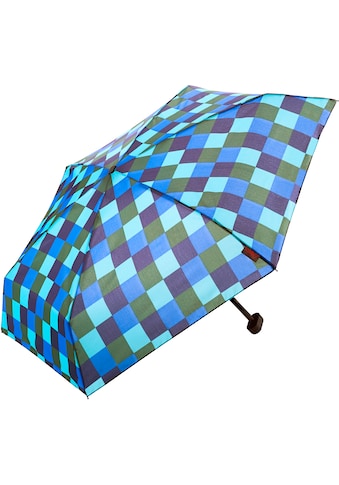 EuroSCHIRM ® Taschenregenschirm »Dainty Karo blau...