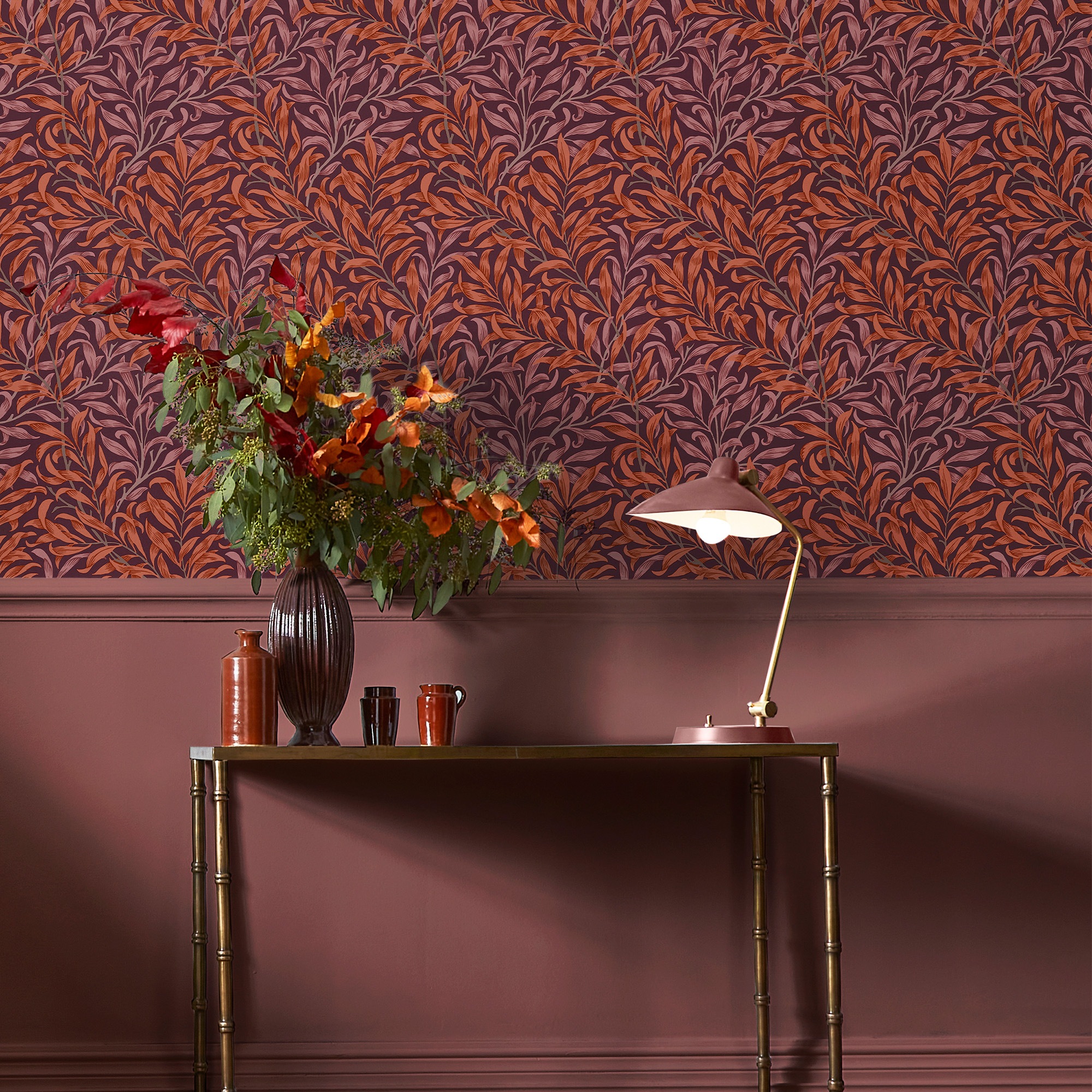 WILLIAM MORRIS AT HOME Vliestapete "Willow Bough" Retro glatt 10mx52cm (ca. 5m2)