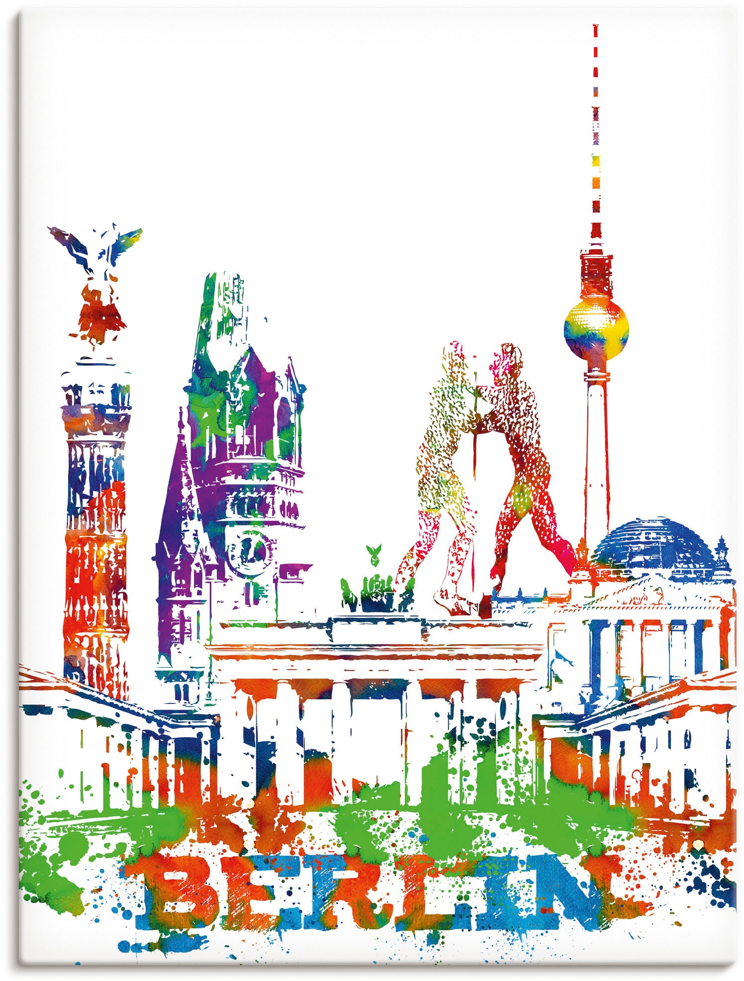 Artland Wandbild "Berlin Grafik", Berlin, (1 St.), als Alubild, Leinwandbil günstig online kaufen