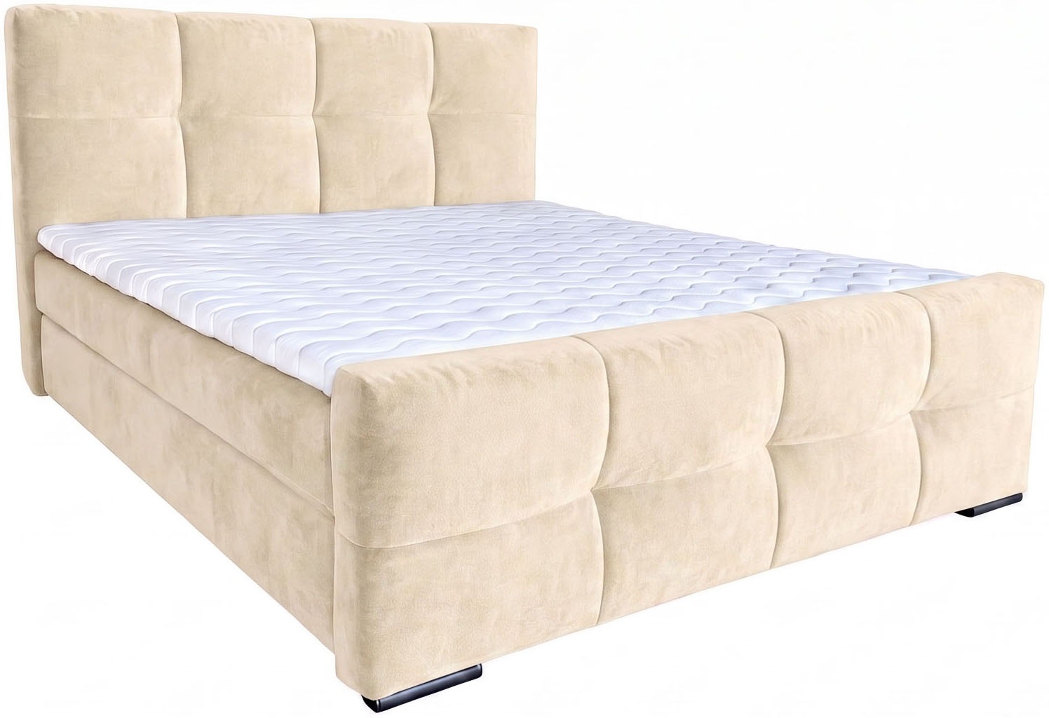 OTTO home Boxbett »RISE, Polsterbett mit Bettkasten, inkl. Taschenfederkernmatratze H3« inkl. Kaltschaumtopper, Luxus-Mircofaser-Bezug, Liegefläche 180x200 cm