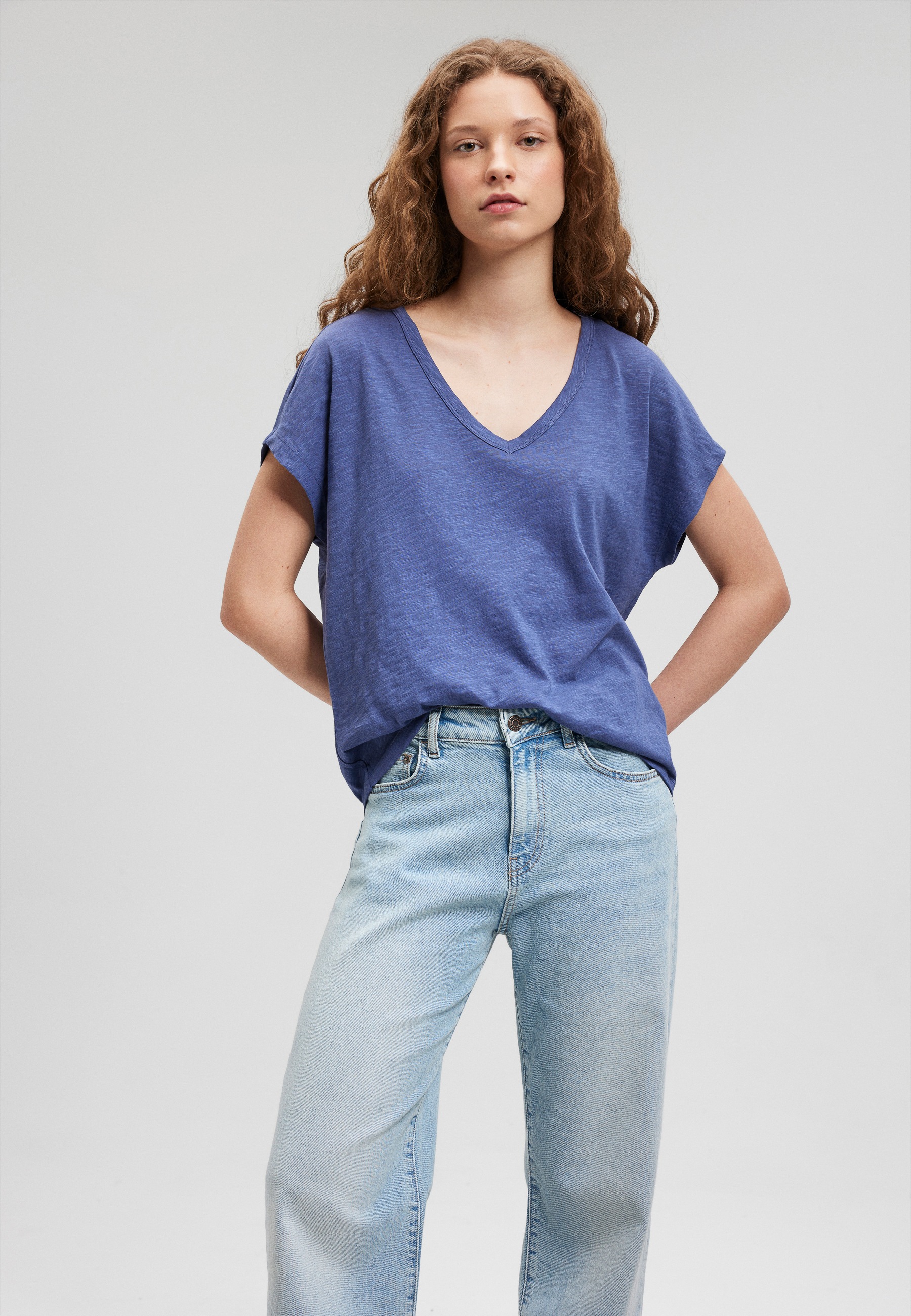 Mavi Kurzarmshirt »SHORT SLEEVE BASIC«, T-Shirt V-Neck