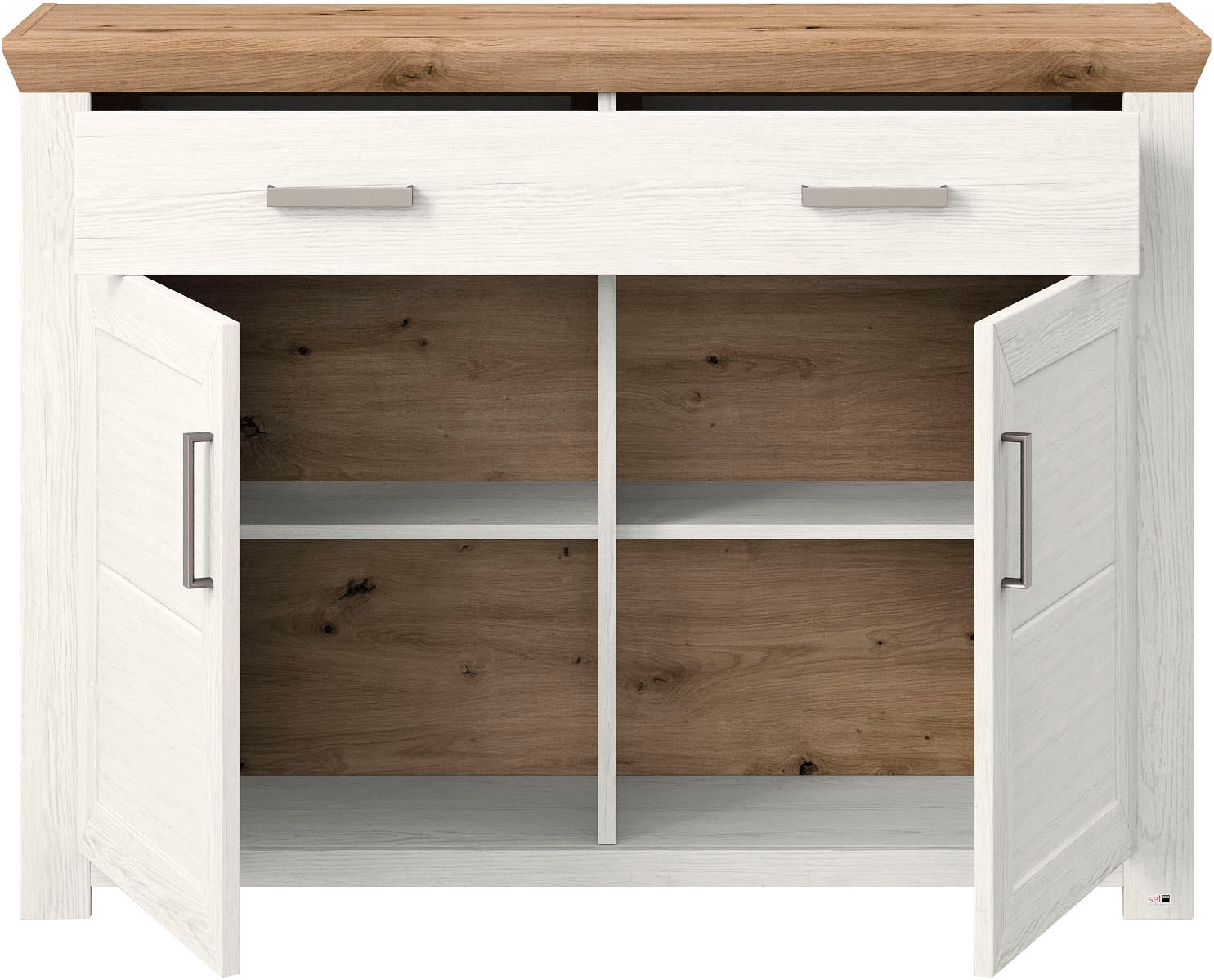 Thumbnail - set one by Musterring Sideboard "York", Typ 53, in 3 Farbvarianten erhältlich, Landhausstil, Maße 129 x 95 cm
