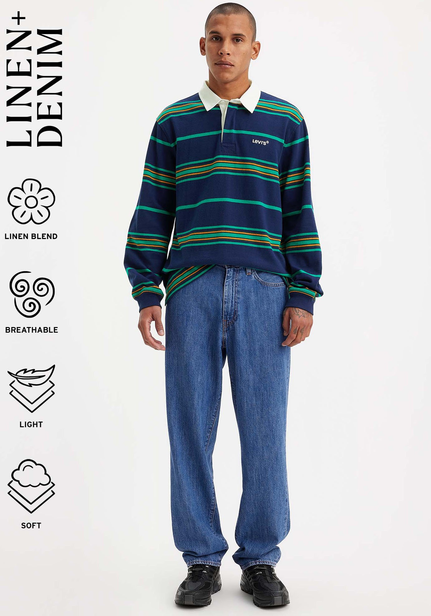 Levis Loose-fit-Jeans "568 STAY LOOSE" mit Leinenanteil günstig online kaufen