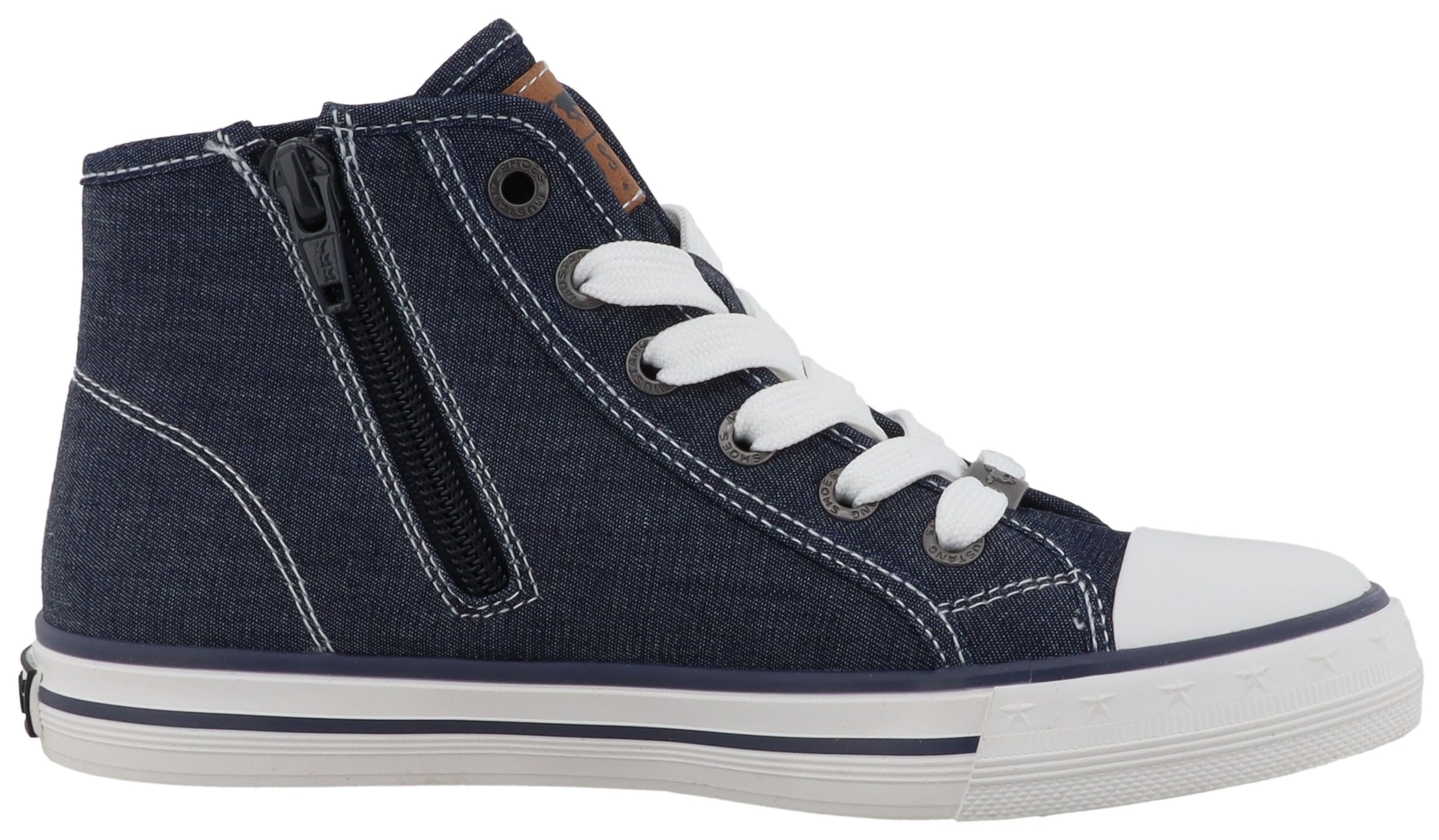 Mustang Shoes Sneaker »Gaspare«  Freizeitschuh, Schnürboots, High Top-Sneaker mit Nieten