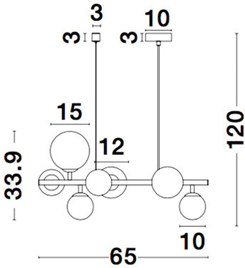 Nova Luce Wandleuchte »ODILLIA«, 7 flammig, Leuchtmittel G9 | ohne Leuchtmittel, Ohne Beleuchtung