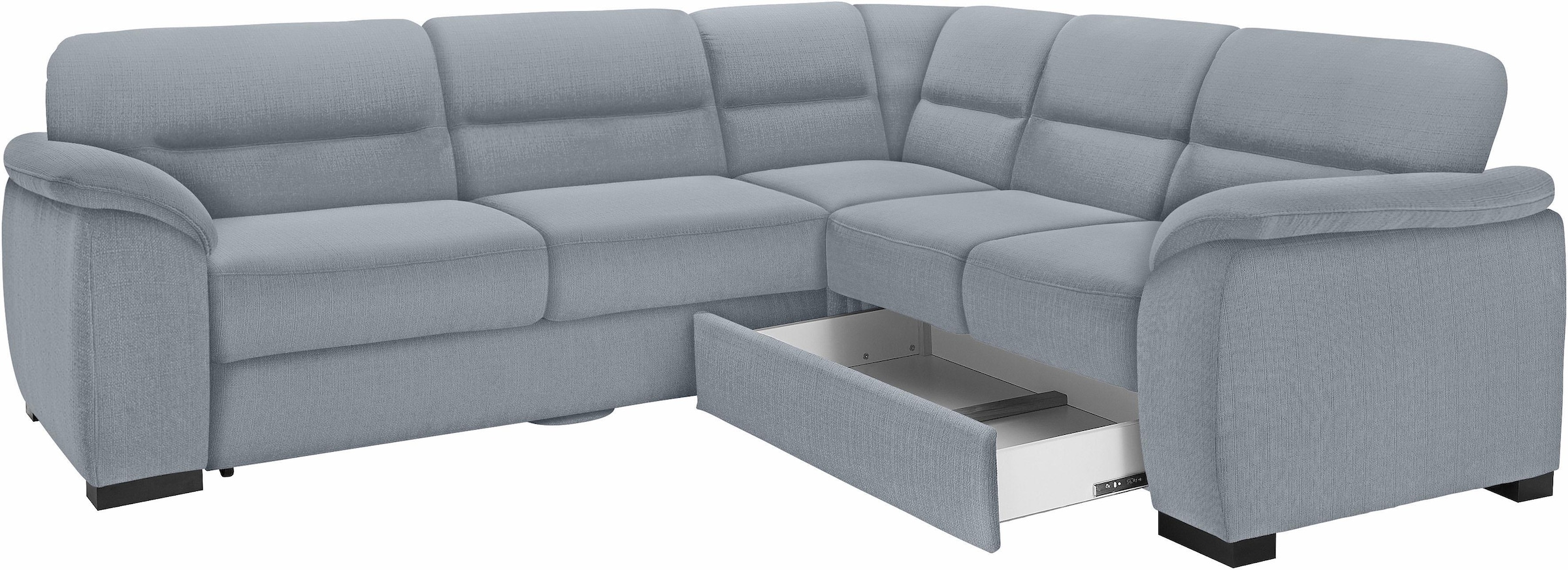 sit&more Ecksofa »Montego L-Form«, wahlweise mit Bettfunktion und Schubkasten