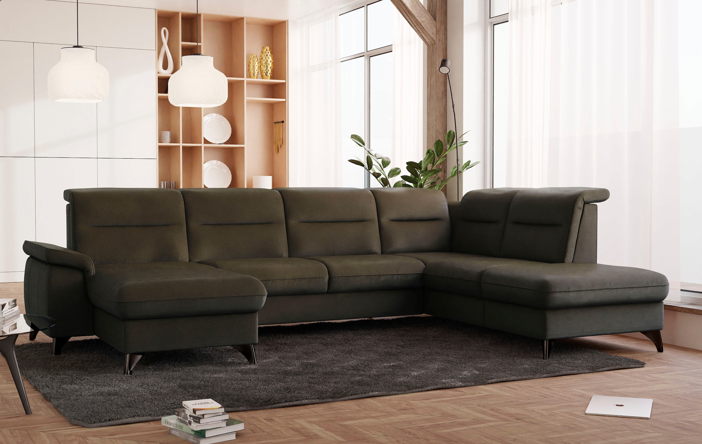 sit&more Wohnlandschaft "Astoria U-Form" wahlweise mit motorischer Relaxfunktion
