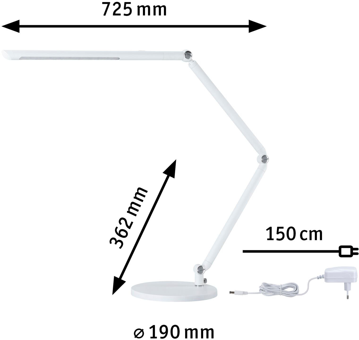 Paulmann LED Schreibtischlampe »FlexBar«, 1 flammig, 3step, sw tunW dim, 10,6W, Kabell 1,50 m, dimmbar