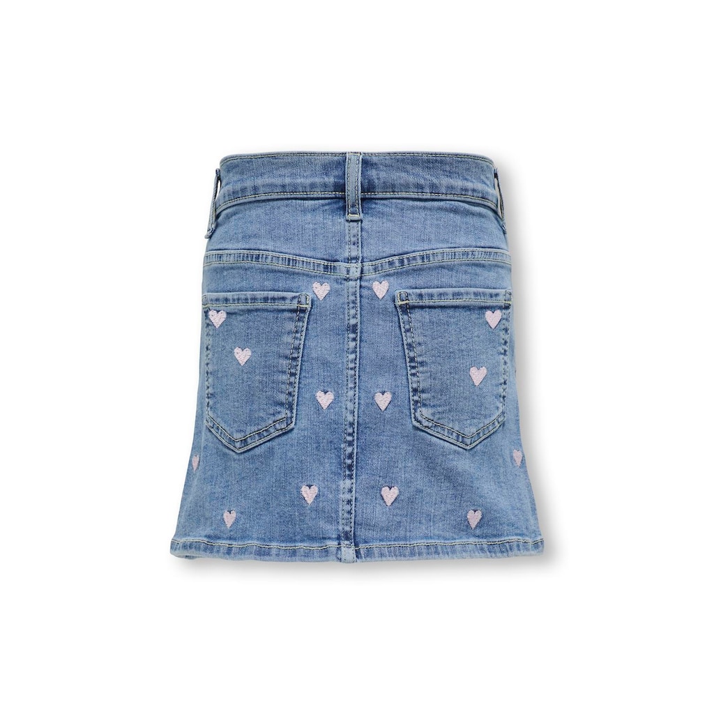 KIDS ONLY Jeansrock »KOGHOXTON HEART EMBROIDERY DNM SKIRT«