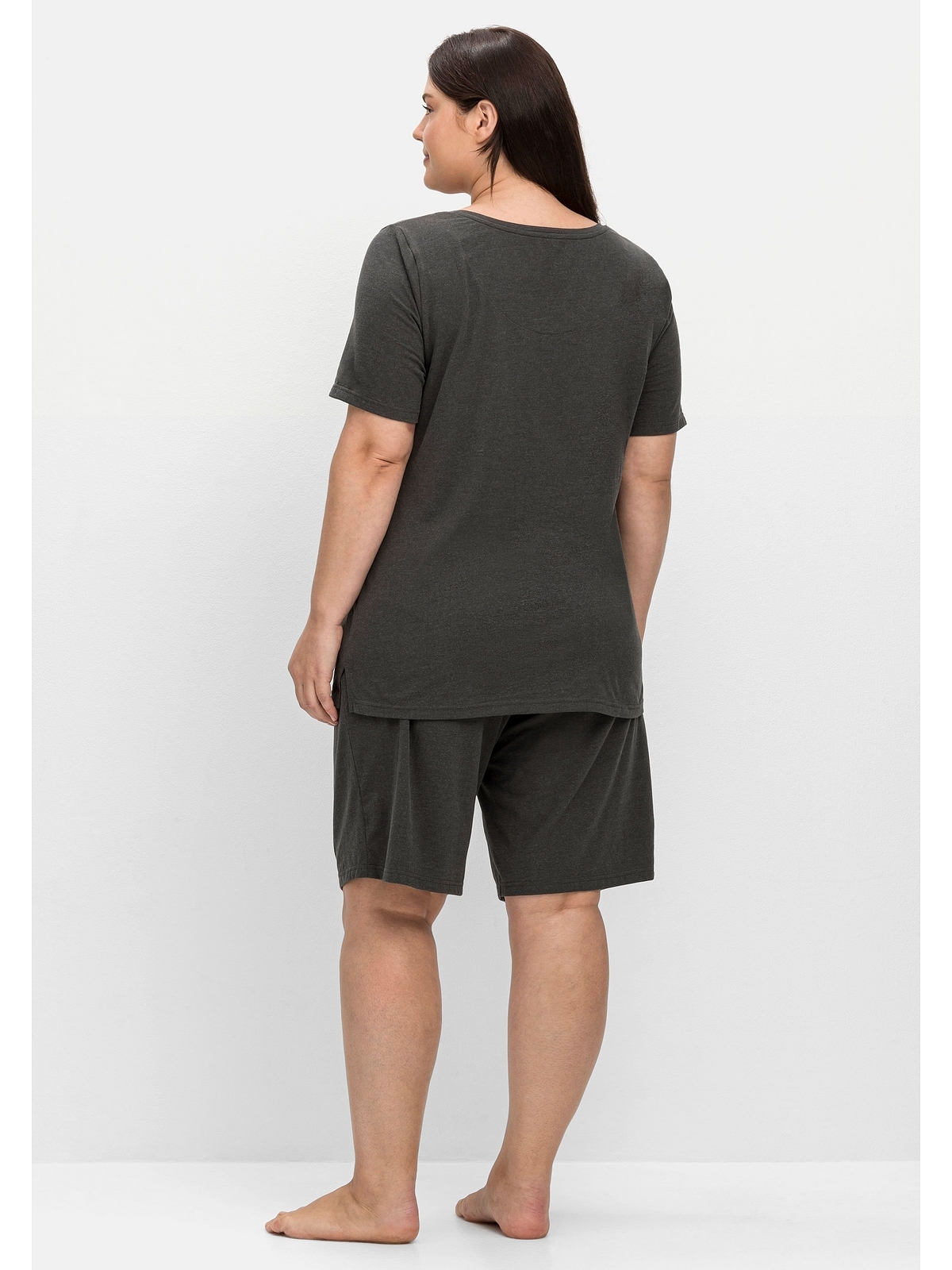 Sheego Shorty »Große Größen«, (Set), mit Shirt und kurzer Hose | BAUR | Pyjamas
