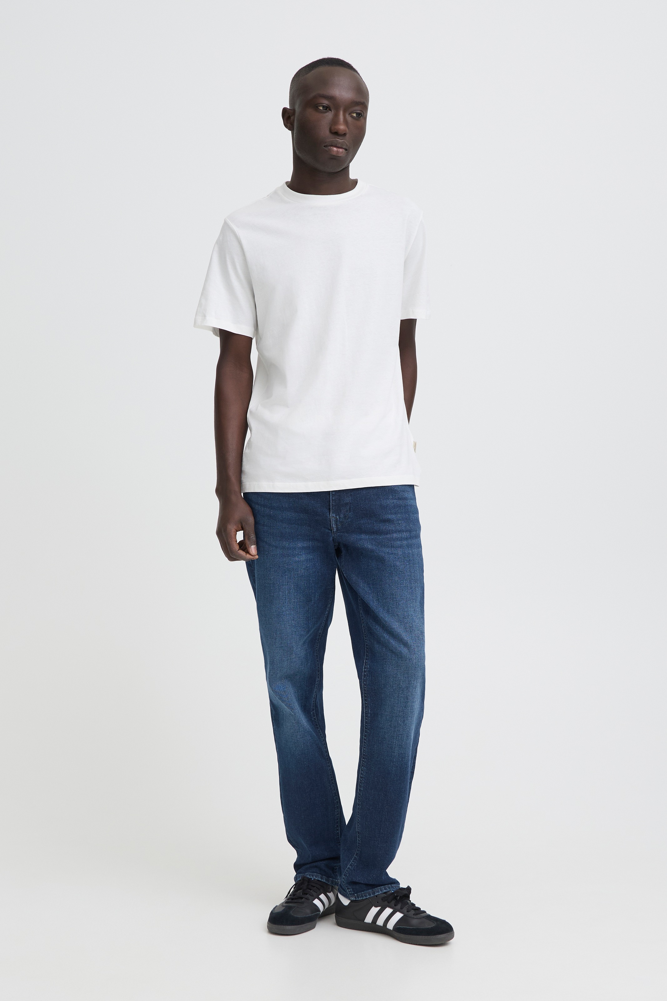 Straight-Jeans BLEND "BHROCK REG FIT PPNOOS", Herren, Gr. 38, Länge 34, denim dunkelblau, Denim/Jeans, Obermaterial: 99% Baumwolle, 1% Elasthan, Abriebeffekte, regular fit lang, Jeans Straight-Jeans, Baumwollmischung, regular fit 3