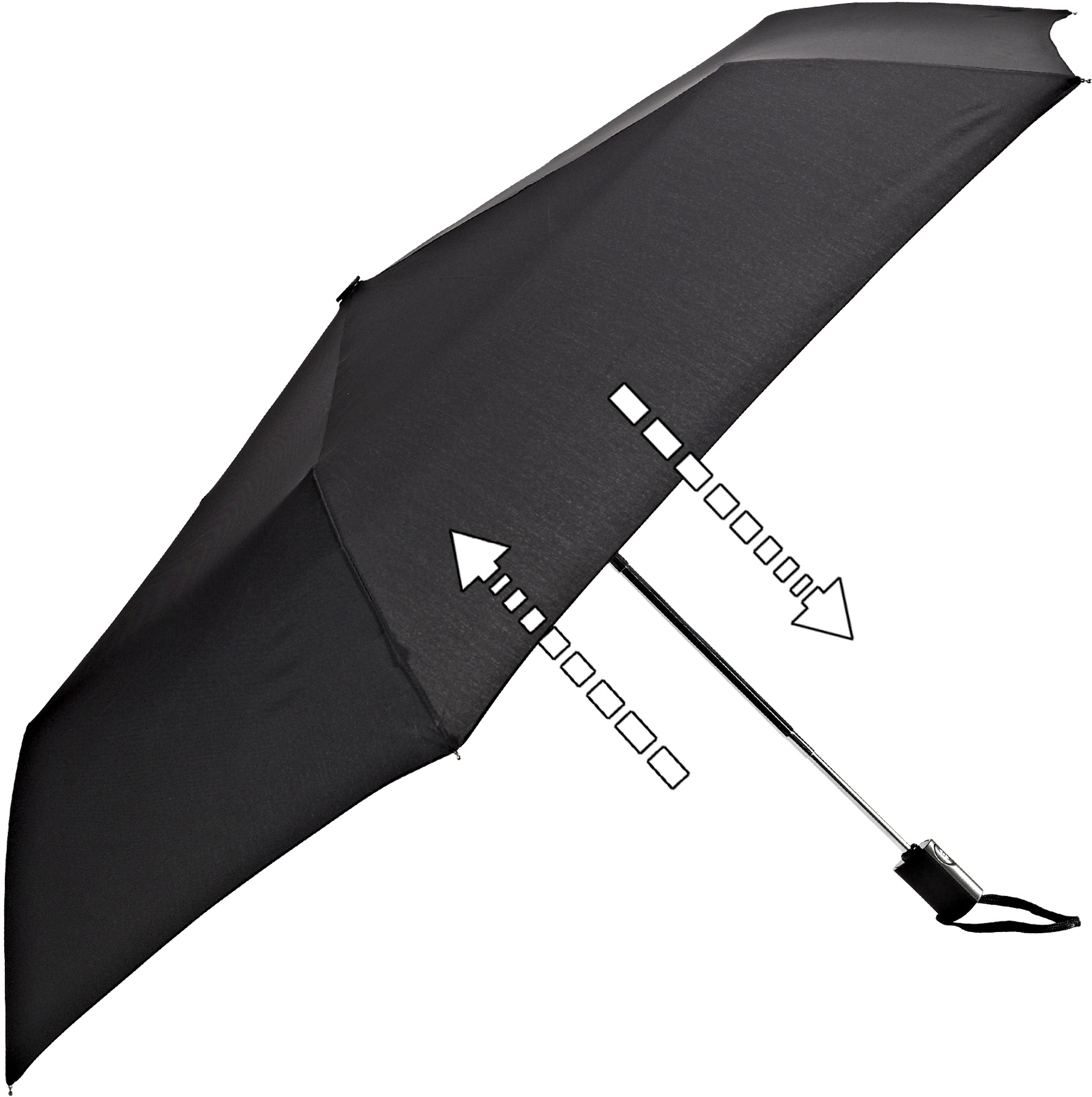 EuroSCHIRM® Taschenregenschirm extra schwarz«, leicht »Automatik und BAUR bestellen | 3224, flach online