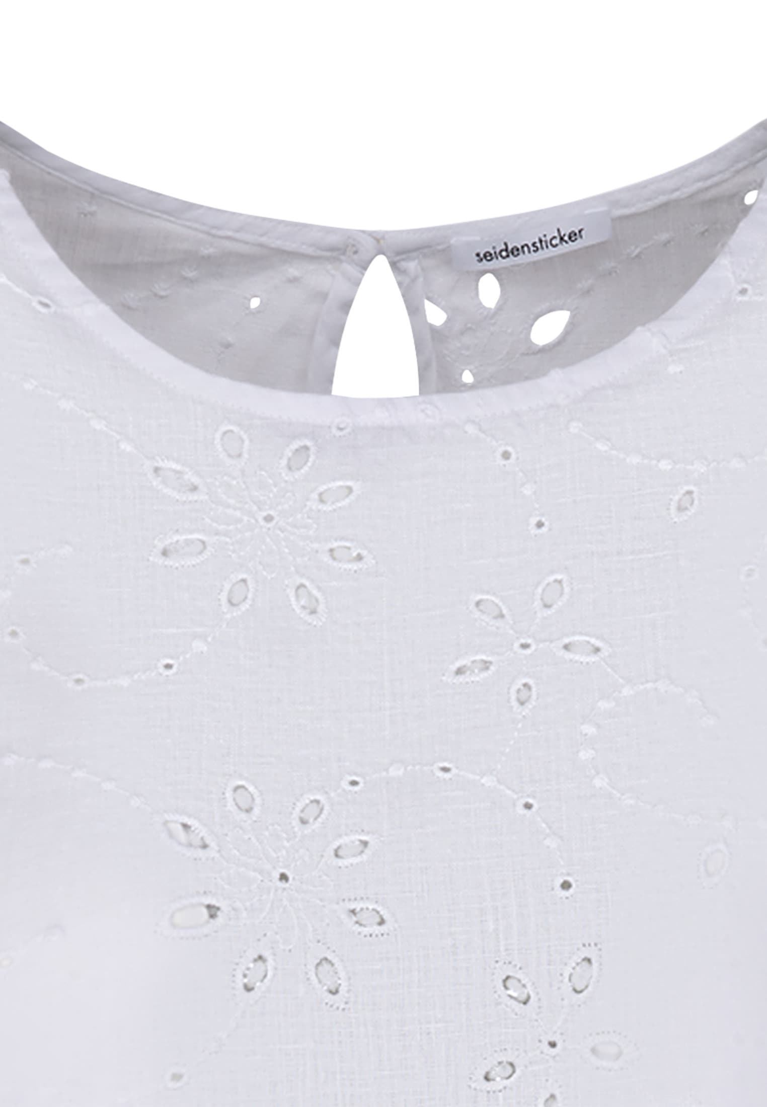 seidensticker Shirtbluse »Schwarze Rose« Kurzarm Rundhals Stickerei