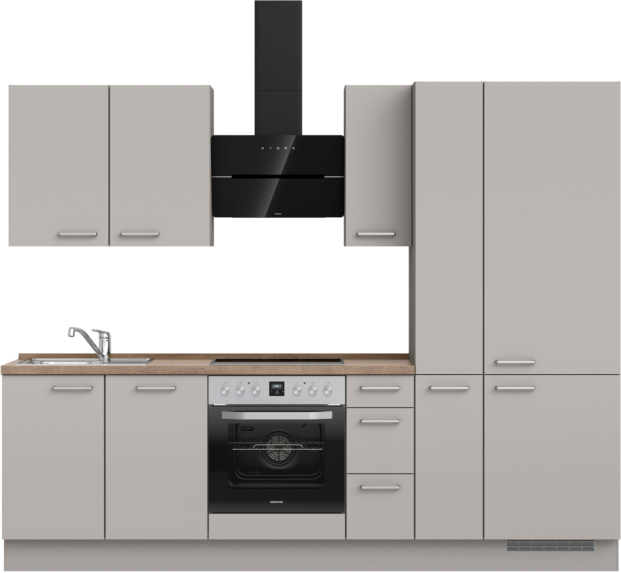 nobilia 1100000002199 ""Touch II", NEU: individuell anpassbar mit gratis Profi-Beratung" vormontiert, Breite 270 cm, Ausrichtung wählbar, wahlw. mit E-Geräten