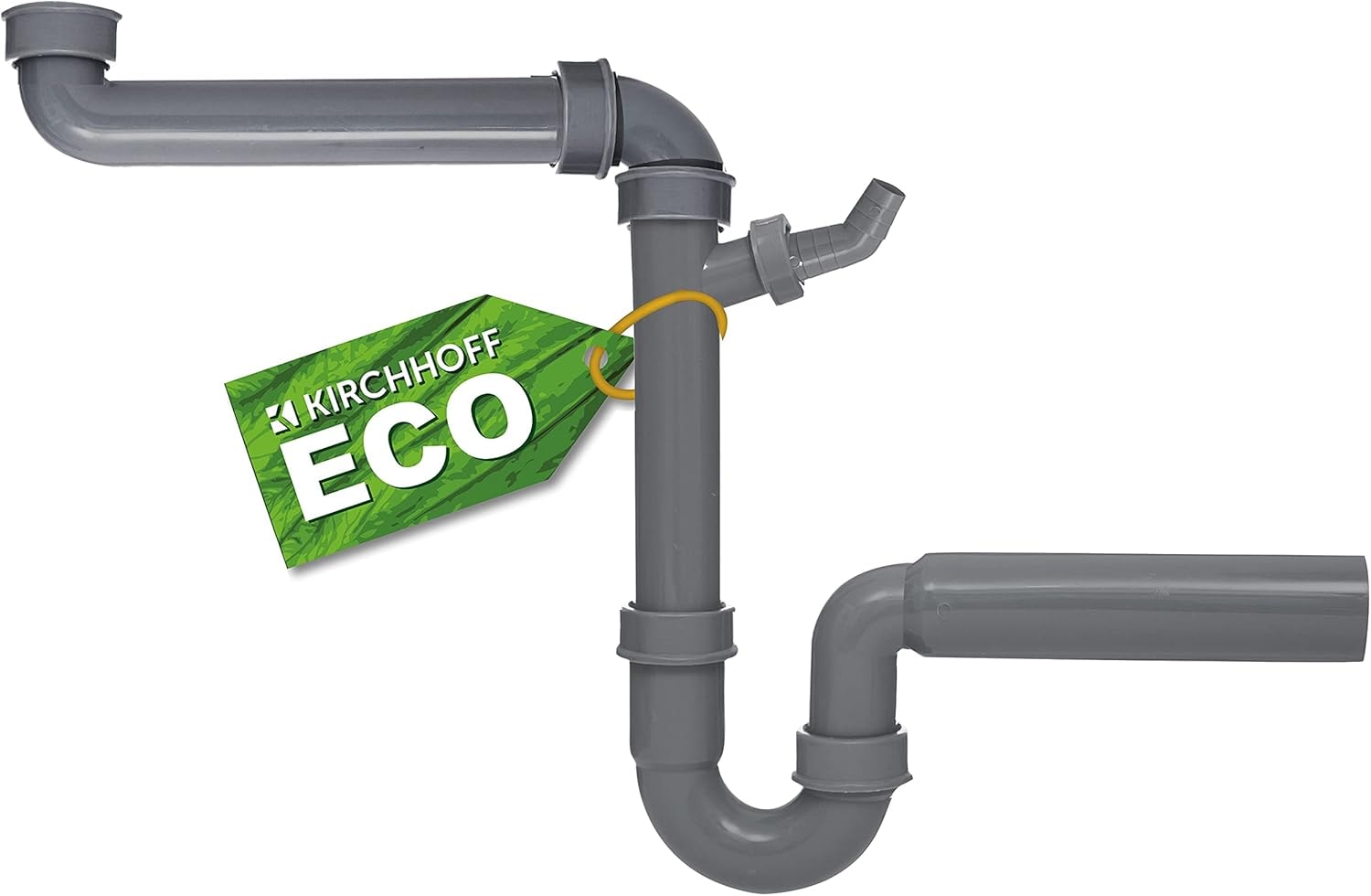 Kirchhoff Siphon »ECO-SAVE«, (Set), Abfluss für Spüle, Ablaufgarnitur mit Geräteanschluss