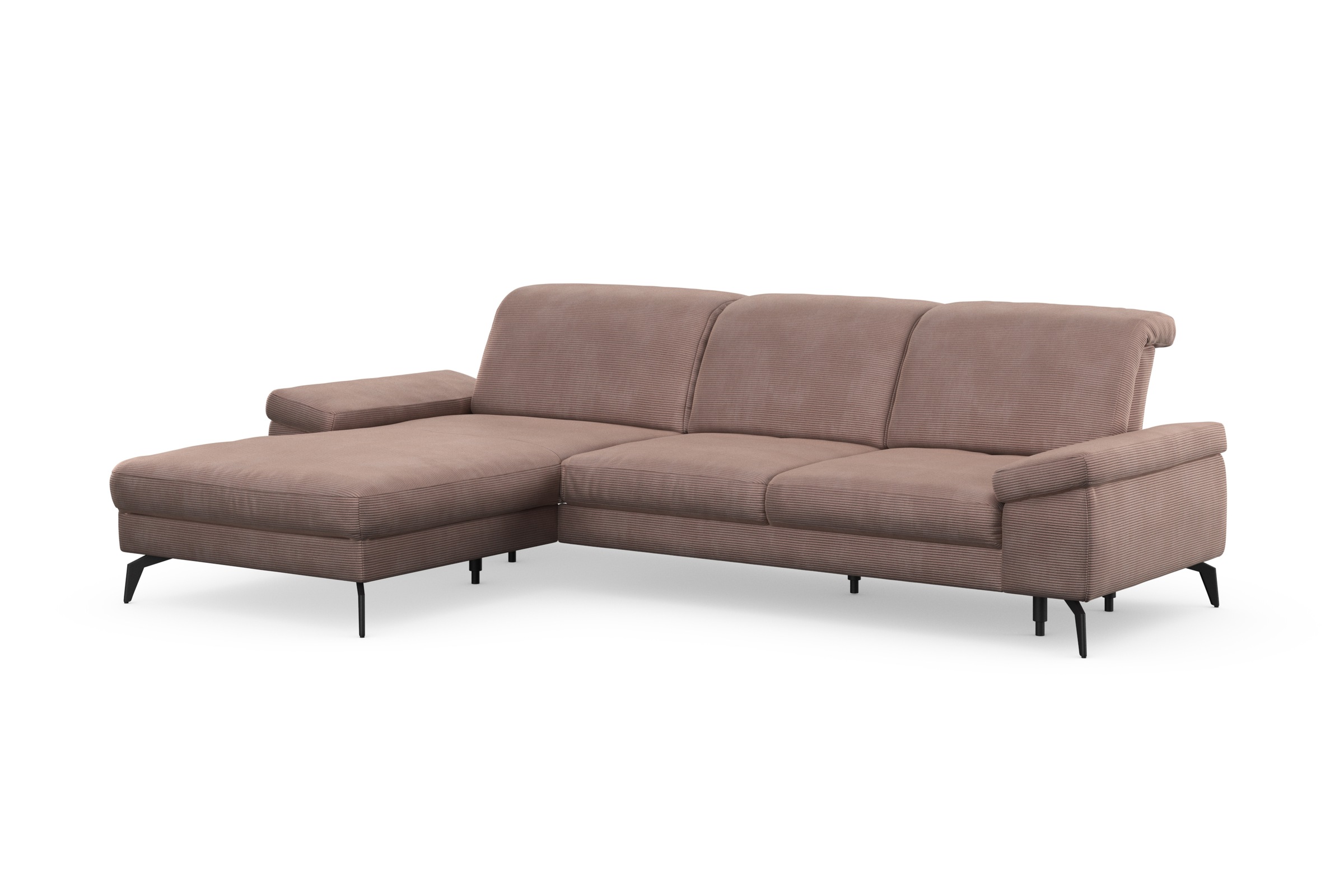 sit&more Ecksofa »Cabana L-Form«, Recamiere, wahlweise mit Sitztiefen-, Armlehnen- und Kopfteilfunktion